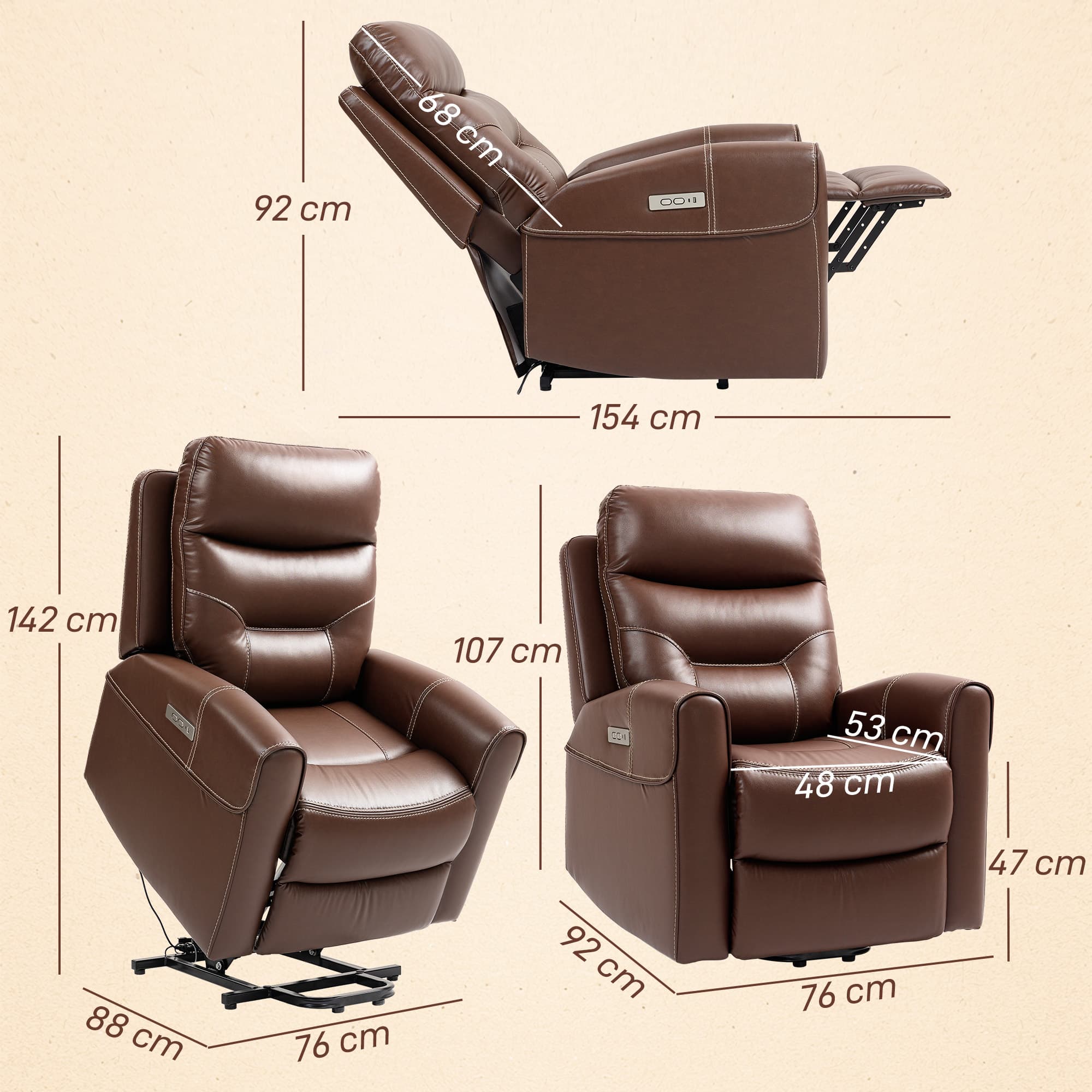 Discover Effortless Comfort with Our Brown Power Lift Recliner - image 3