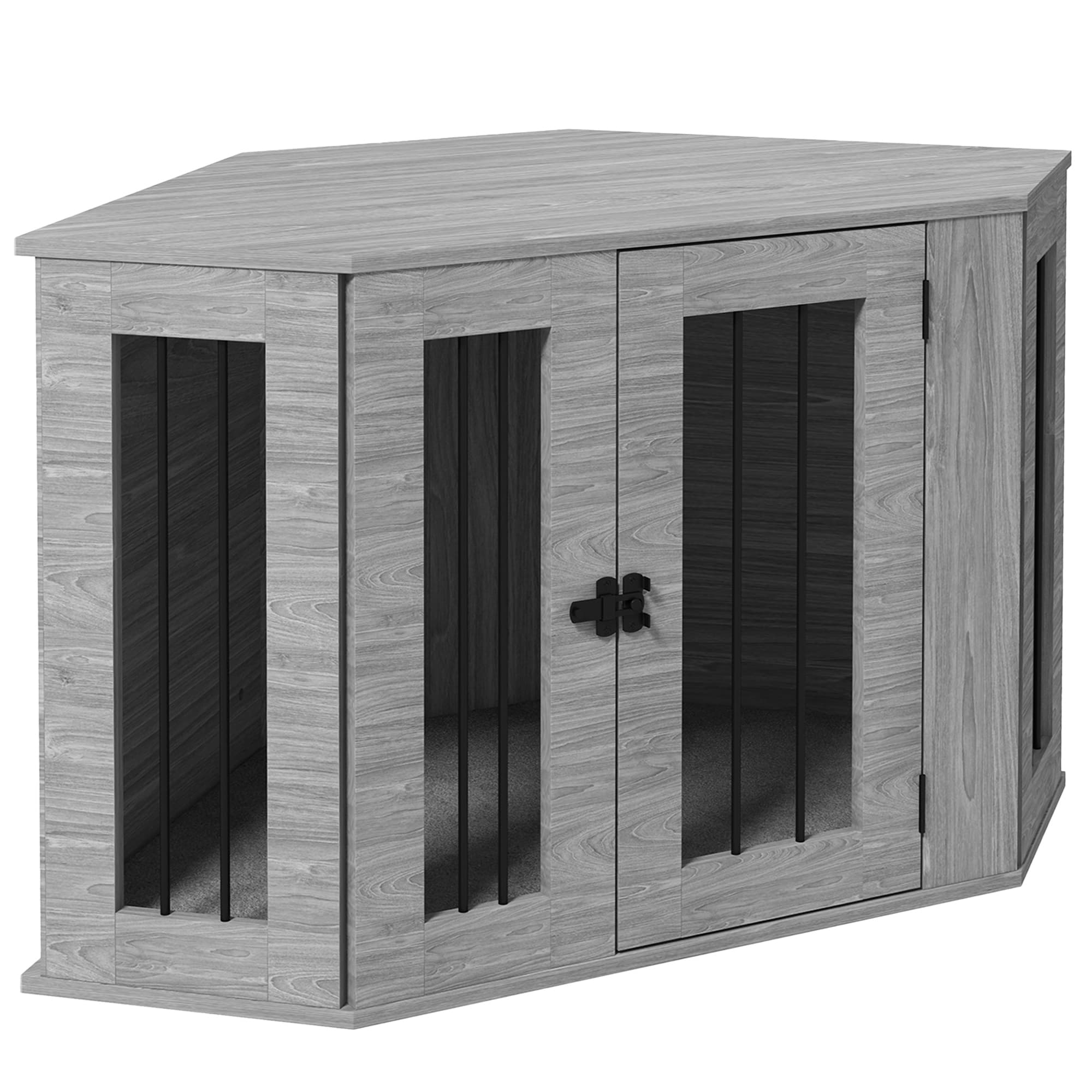 Discover the PawHut 2-in-1 Grey Dog Crate Side Table