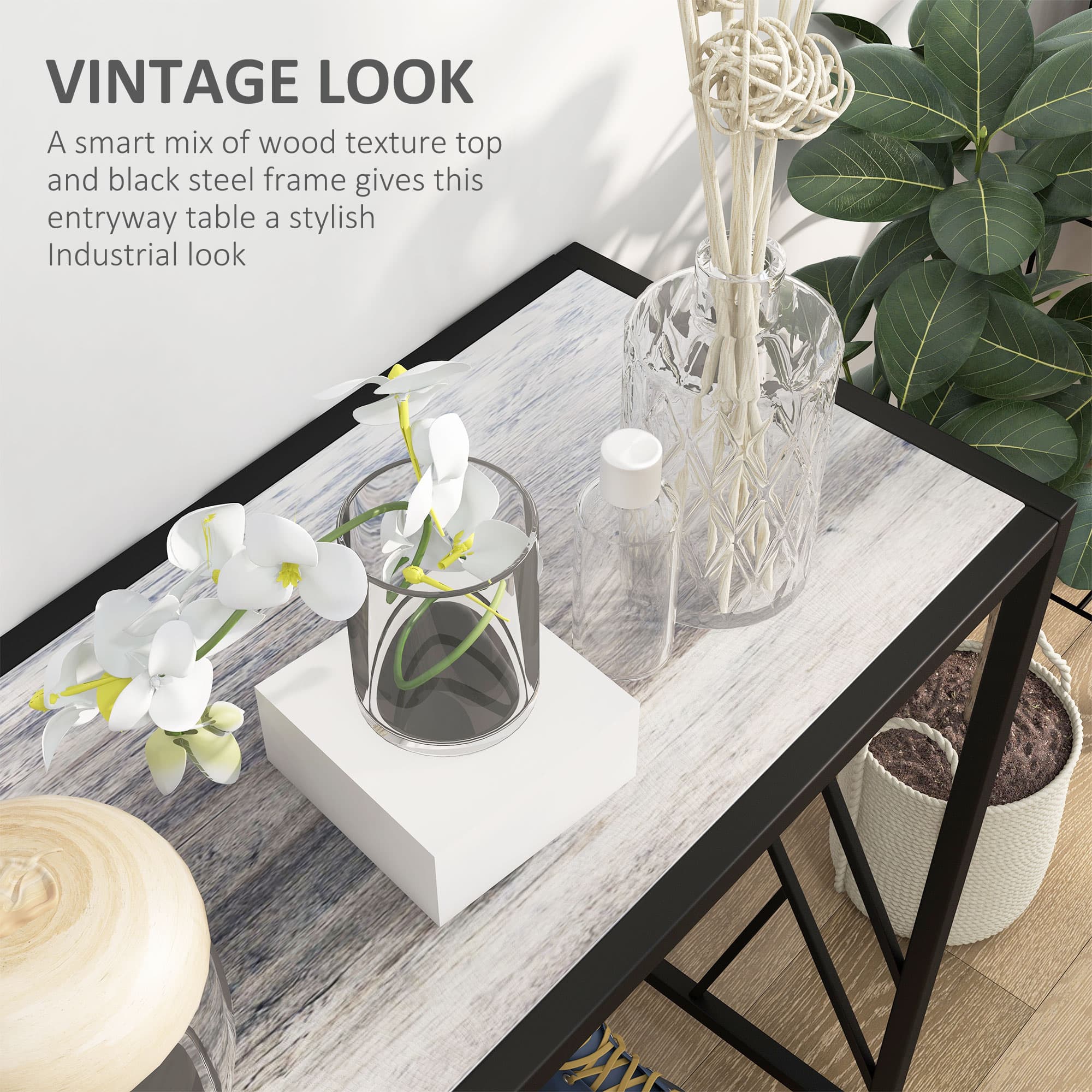 Transform Your Hallway with this Industrial Grey Console Table - image 5