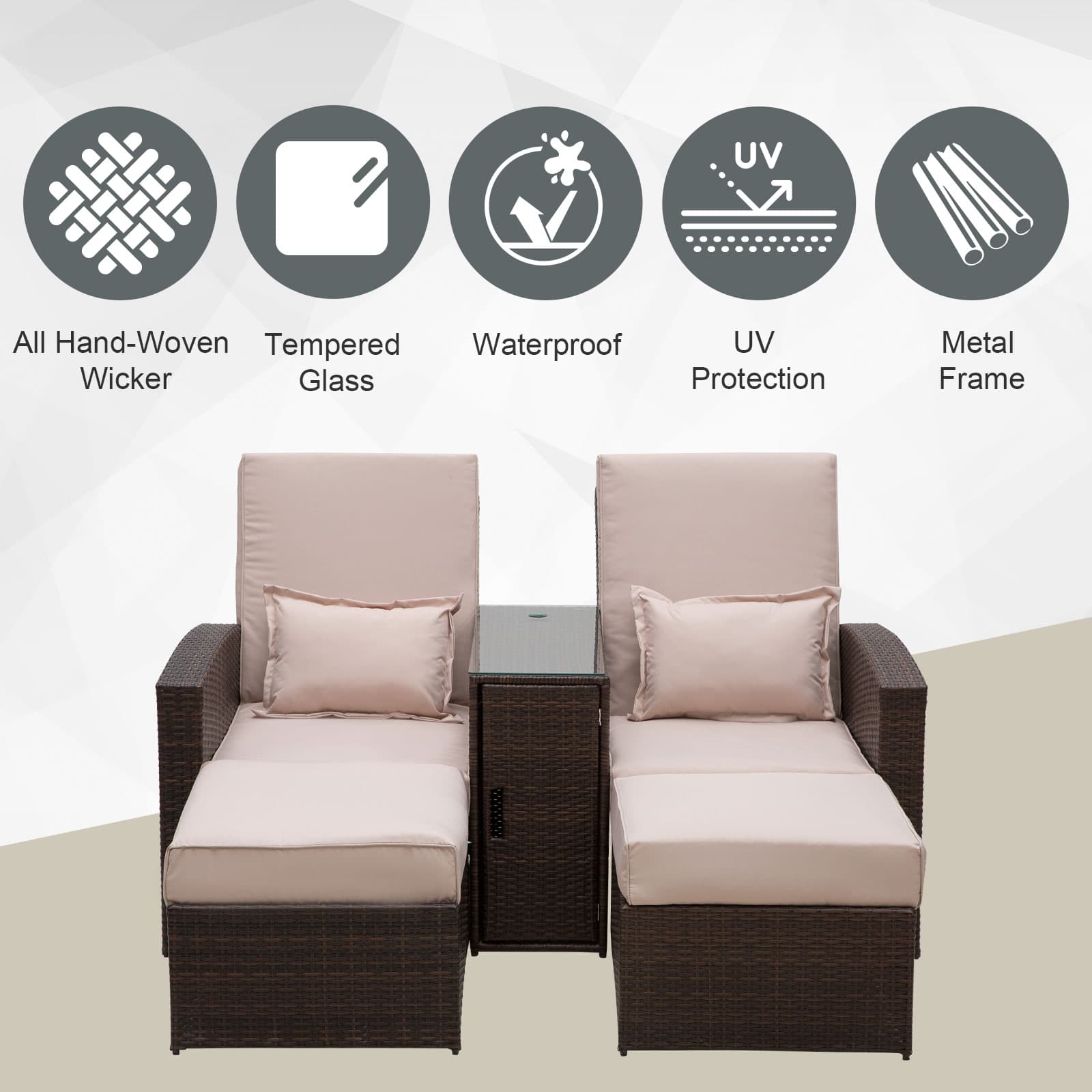 Transform Your Garden with this 2-Seater Rattan Lounger - image 1