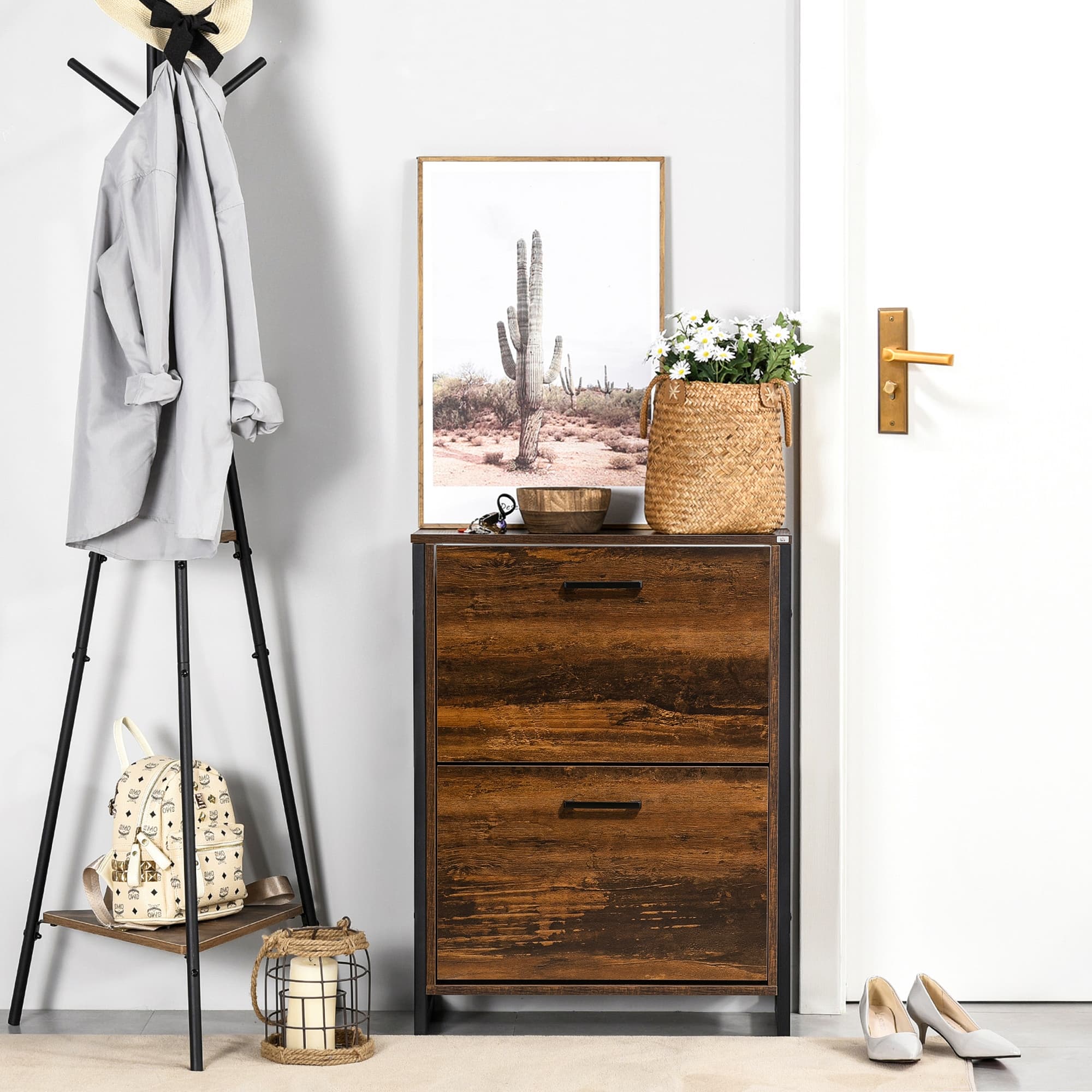 Transform Your Hallway with this 12-Pair Shoe Cabinet - image 1