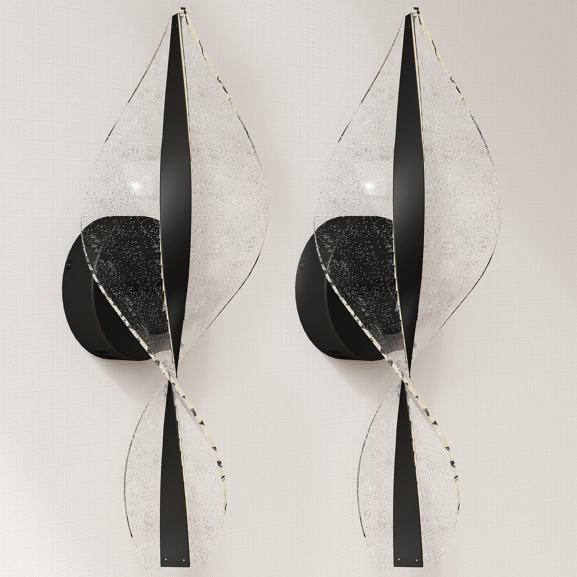 Black Spiral LED Wall Lamp 2 Pack for Modern Rooms - image 7