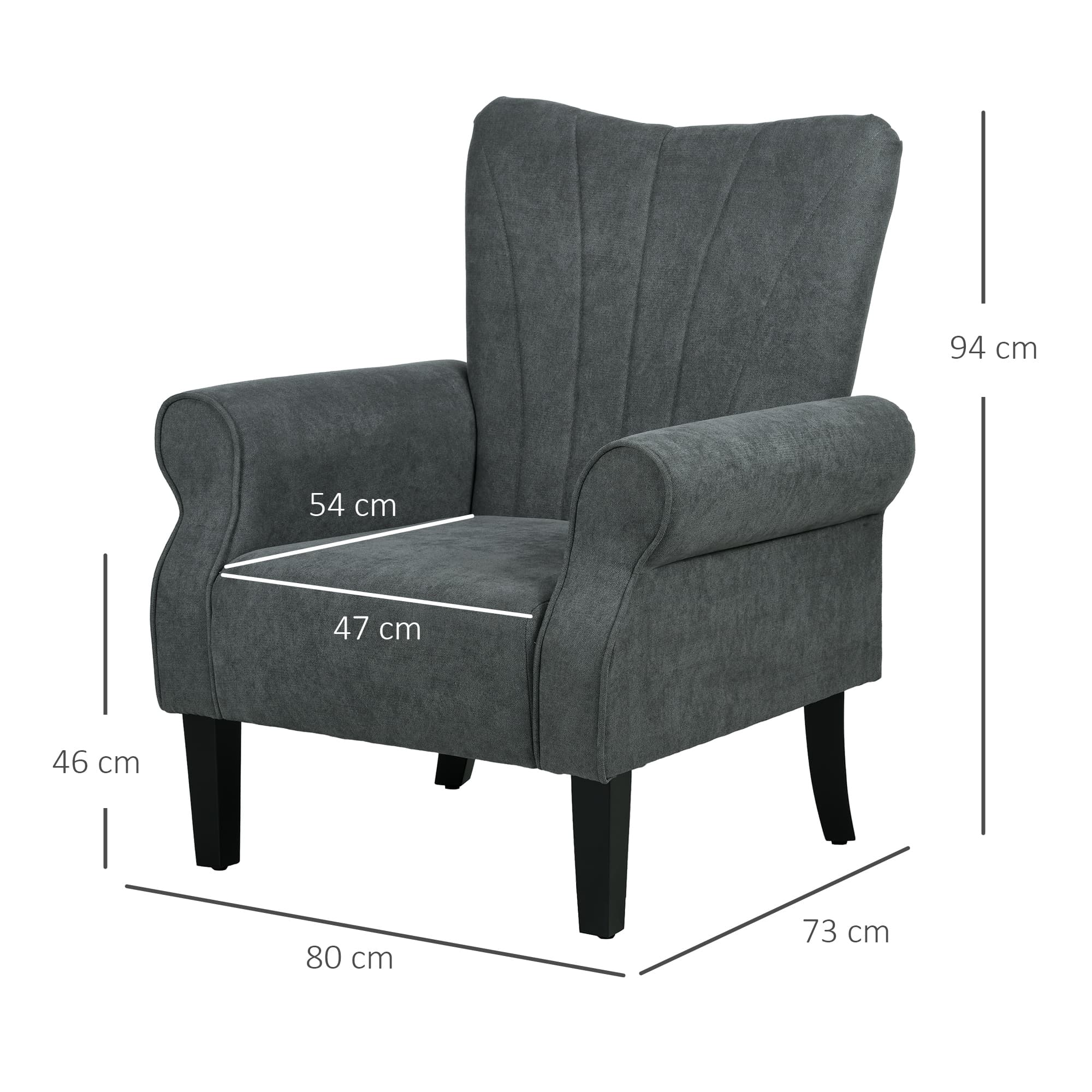 Transform Your Space with this Grey Wingback Accent Chair - image 4