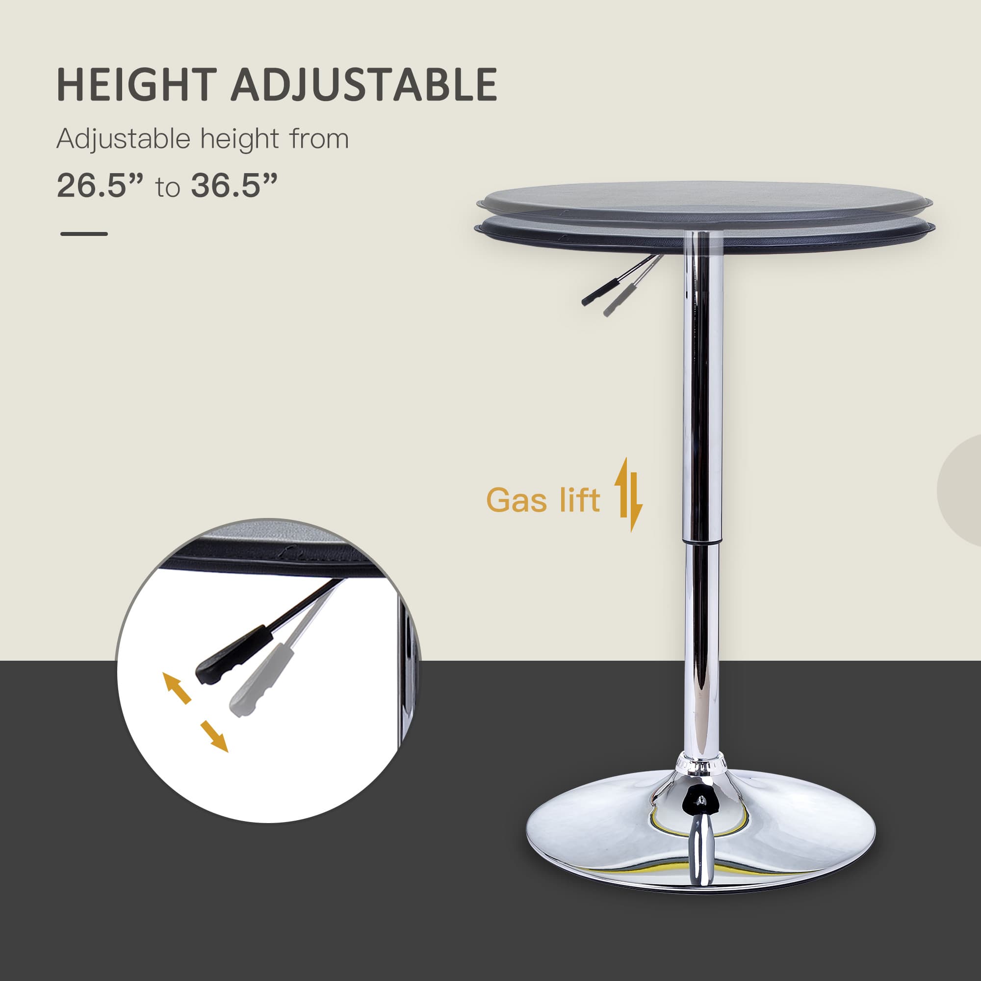 Transform Your Space with this Adjustable Swivel Bar Table - image 1
