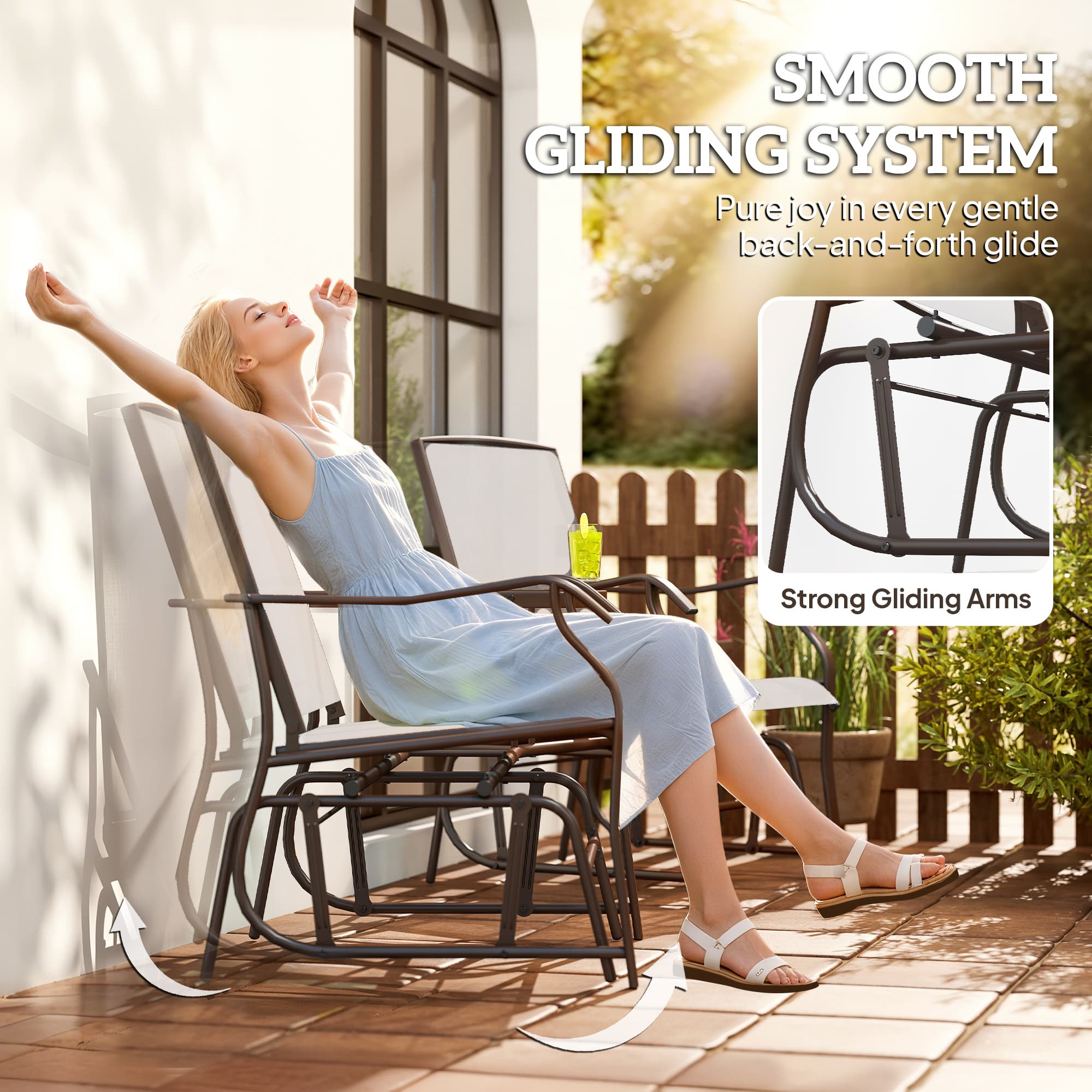 Relax Together with the Gliding Jack and Jill Garden Seat - image 3