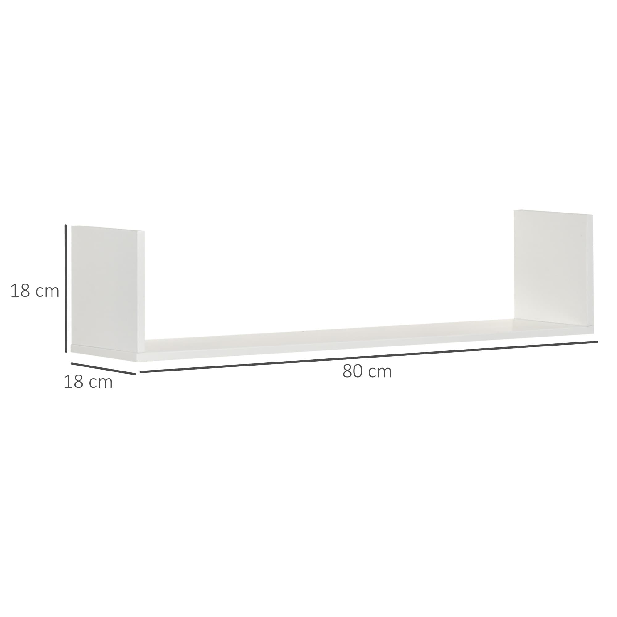 Set Of 3 White Floating Shelves For Flexible Wall Storage - image 4