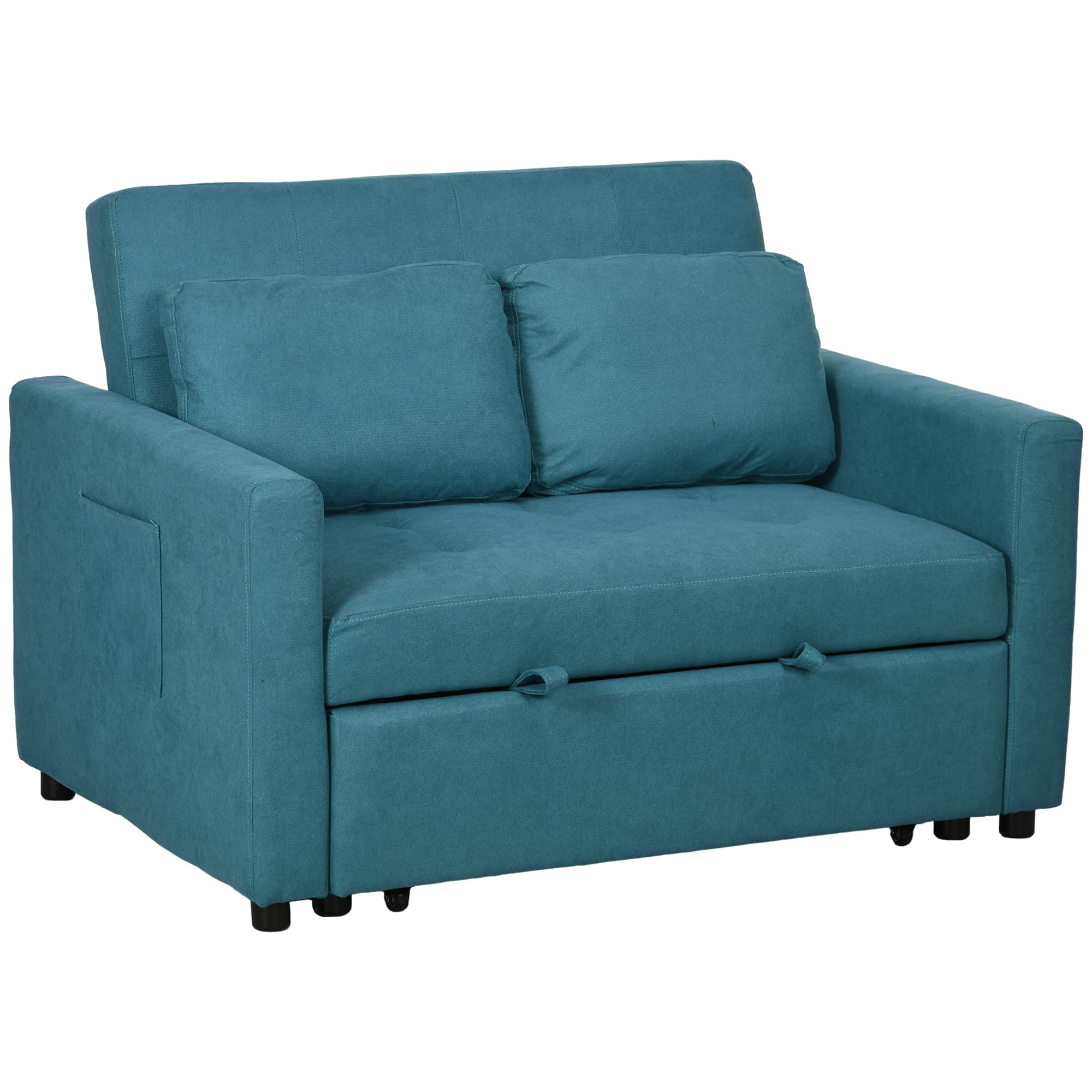 Transform Your Space With This Blue Velvet Loveseat Sofa Bed - Blue