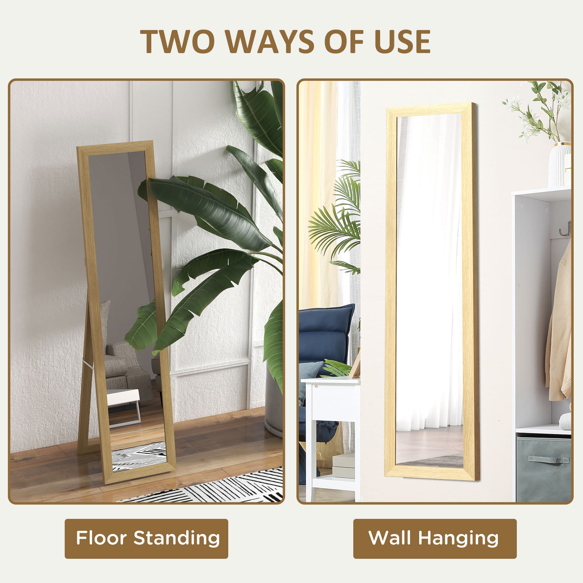 Natural Full Length Mirror for Bedroom and Hallway - image 10