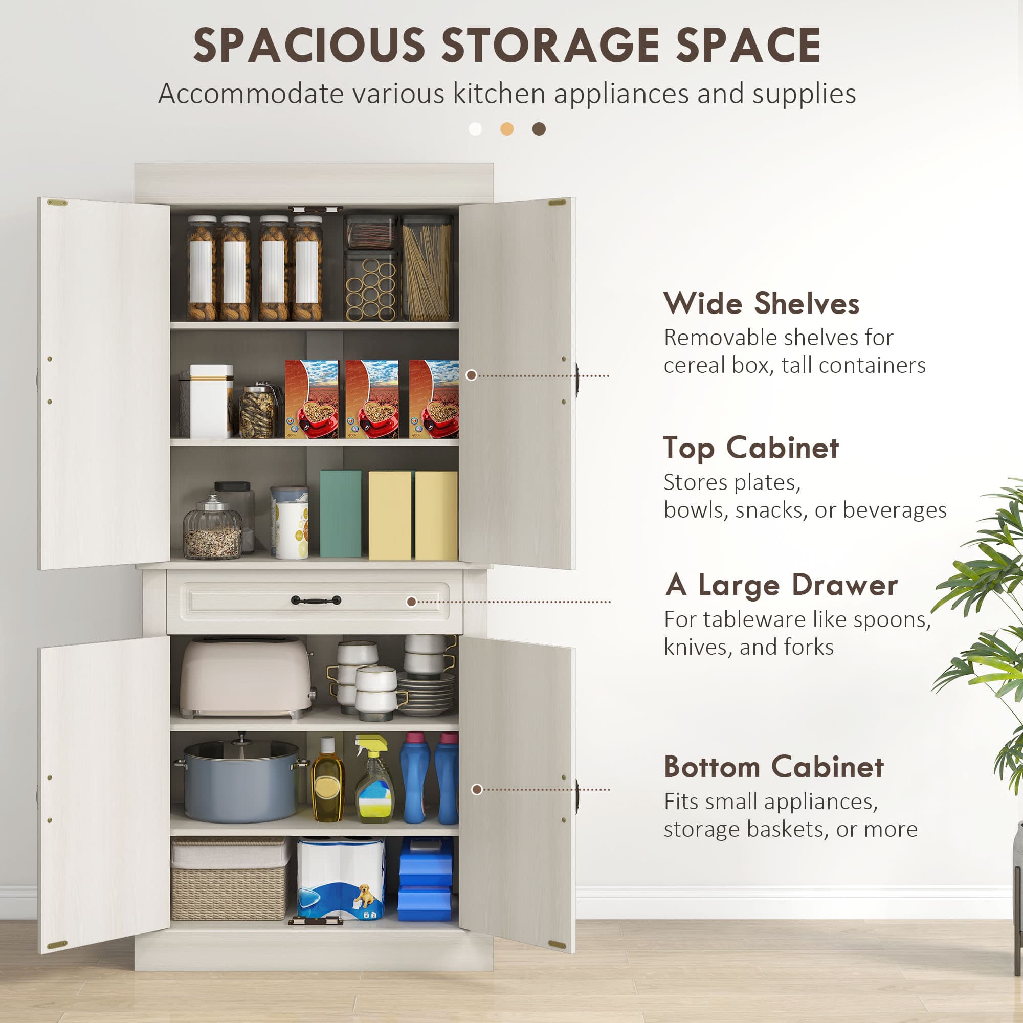 Transform Your Space with this Tall White Kitchen Pantry - image 4