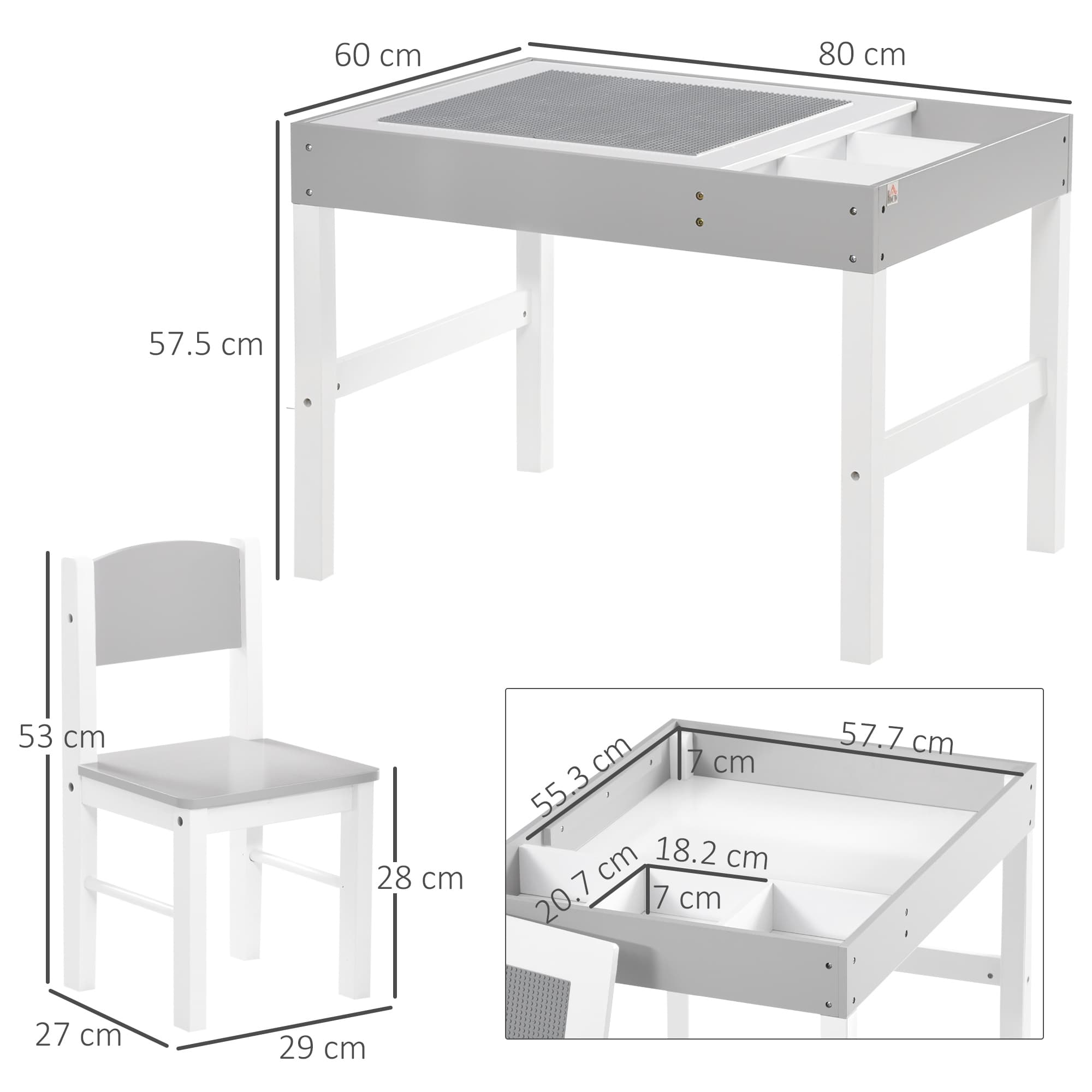 Transform Playtime with this Grey Kids Table and Chair Set - image 3