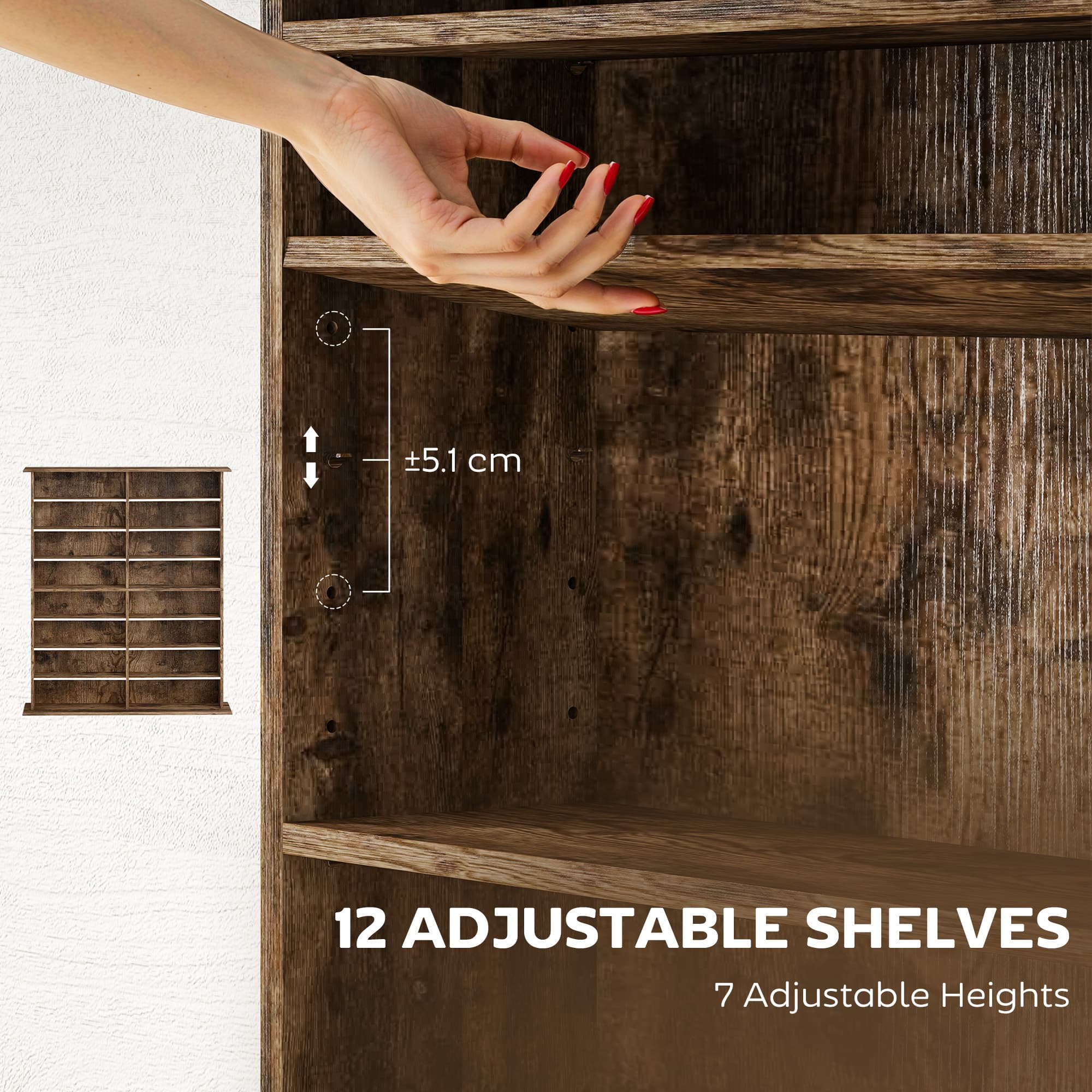 Organise Effortlessly with the 16-Compartment Media Shelf - image 4