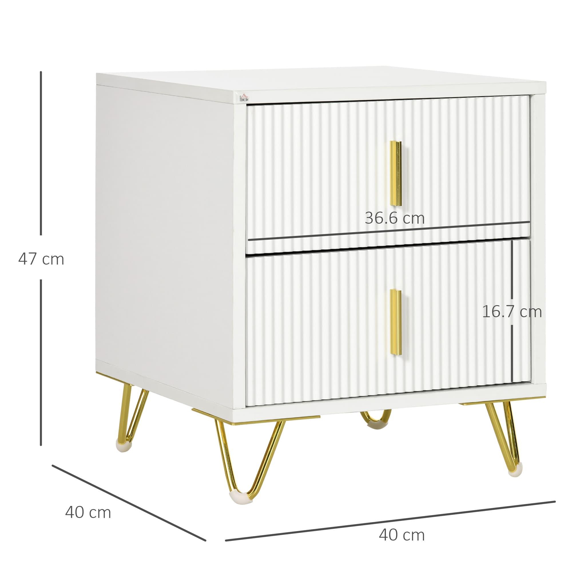 Transform Your Bedroom with these Elegant White & Gold Drawers - image 1