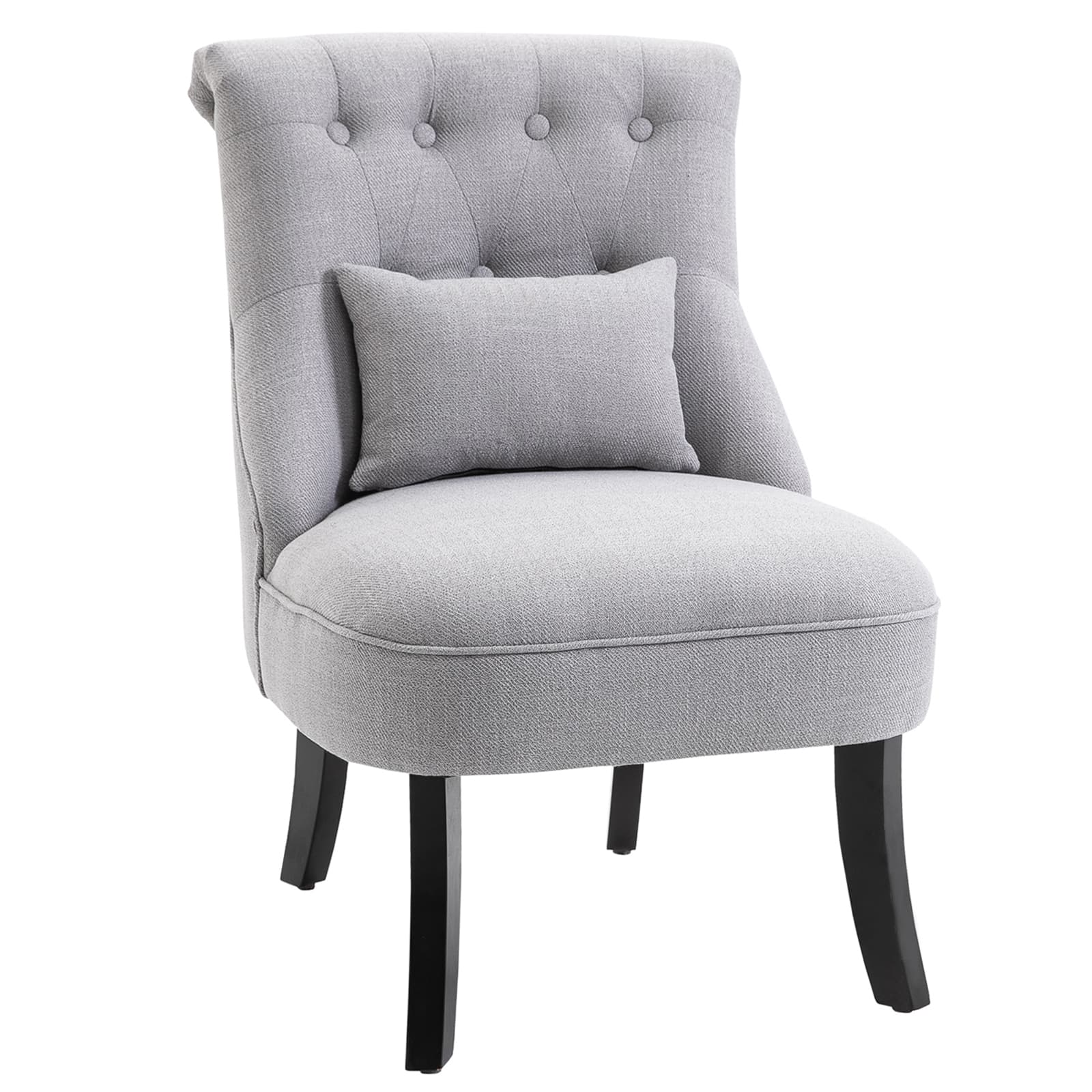 Transform Your Space with this Grey Linen-Look Accent Chair - Grey