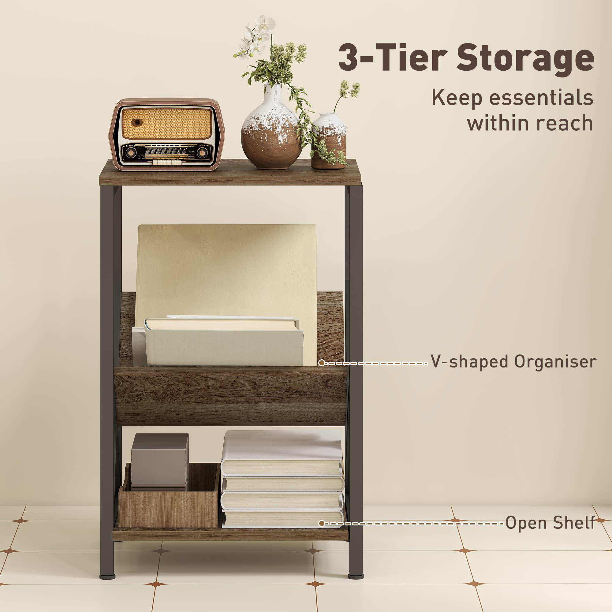 Slim Oak Side Table For Tidy Everyday Storage - image 9