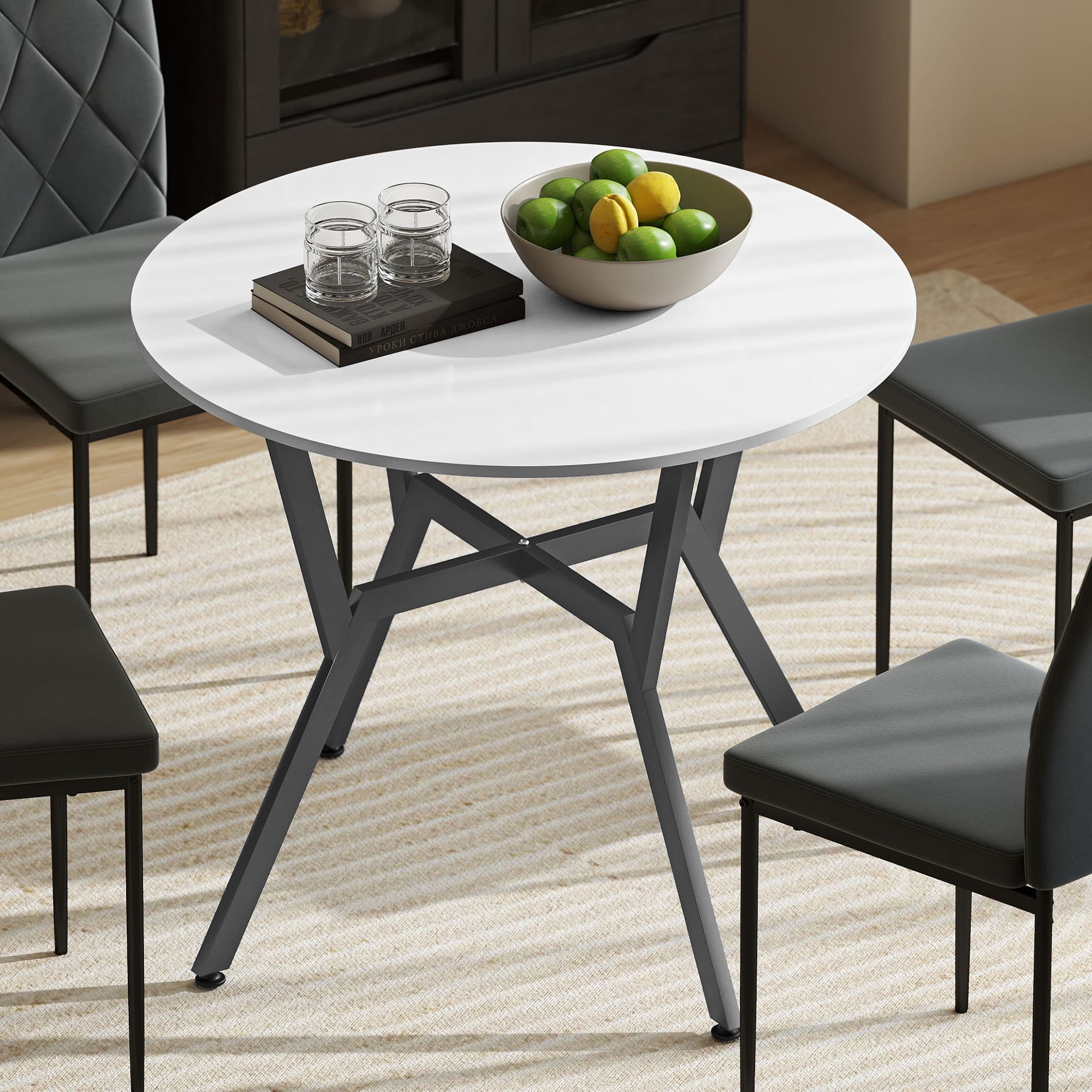 Transform Your Space With This High Gloss Round Dining Table - image 1