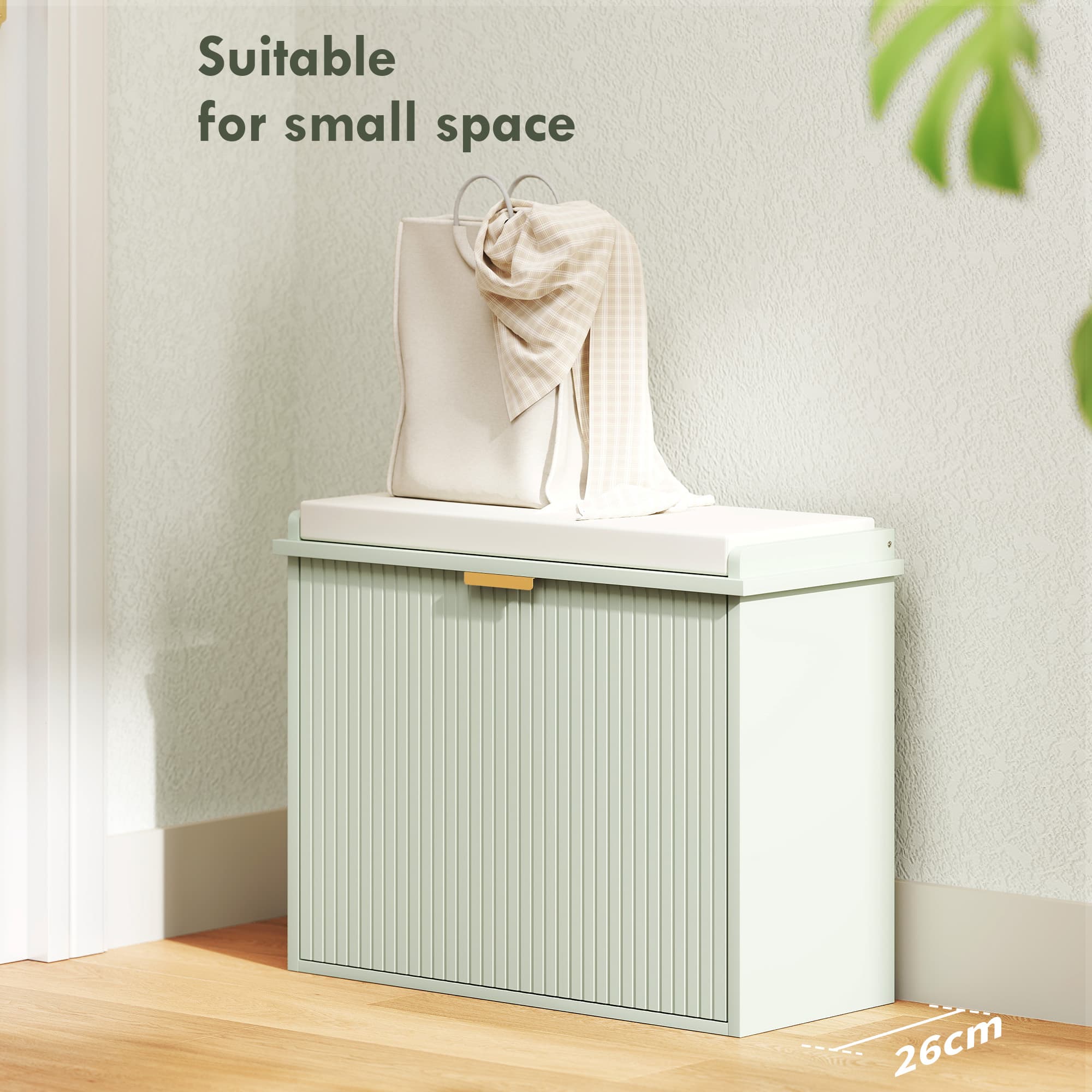 Transform Your Hallway with this Elegant Green Shoe Bench - image 4