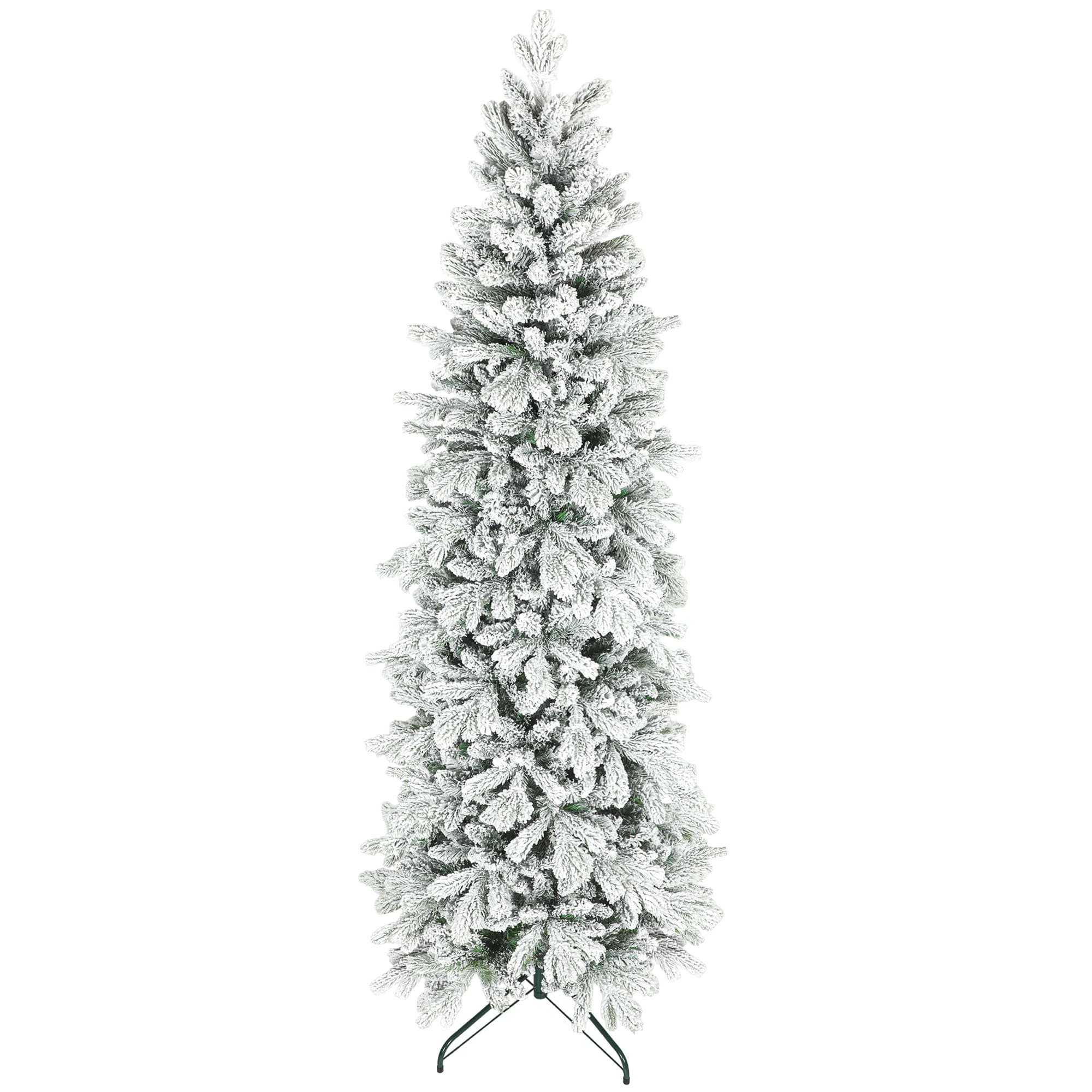A slim, snow-dusted Christmas tree for tighter spaces - Green