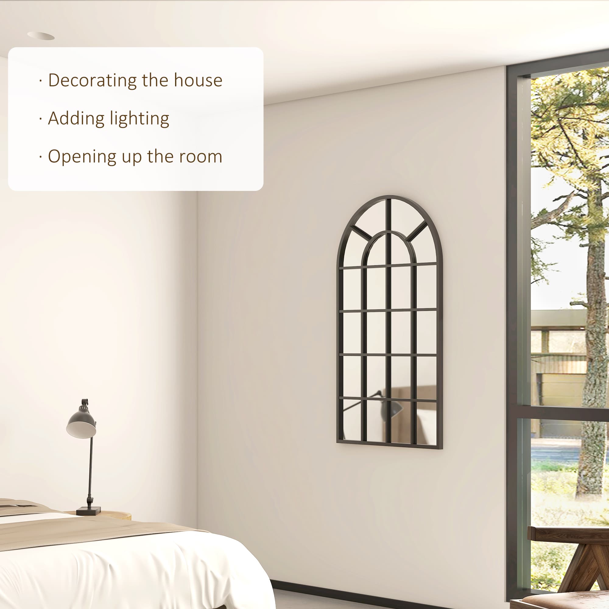 Transform Your Space with this Arched Window Wall Mirror - image 4