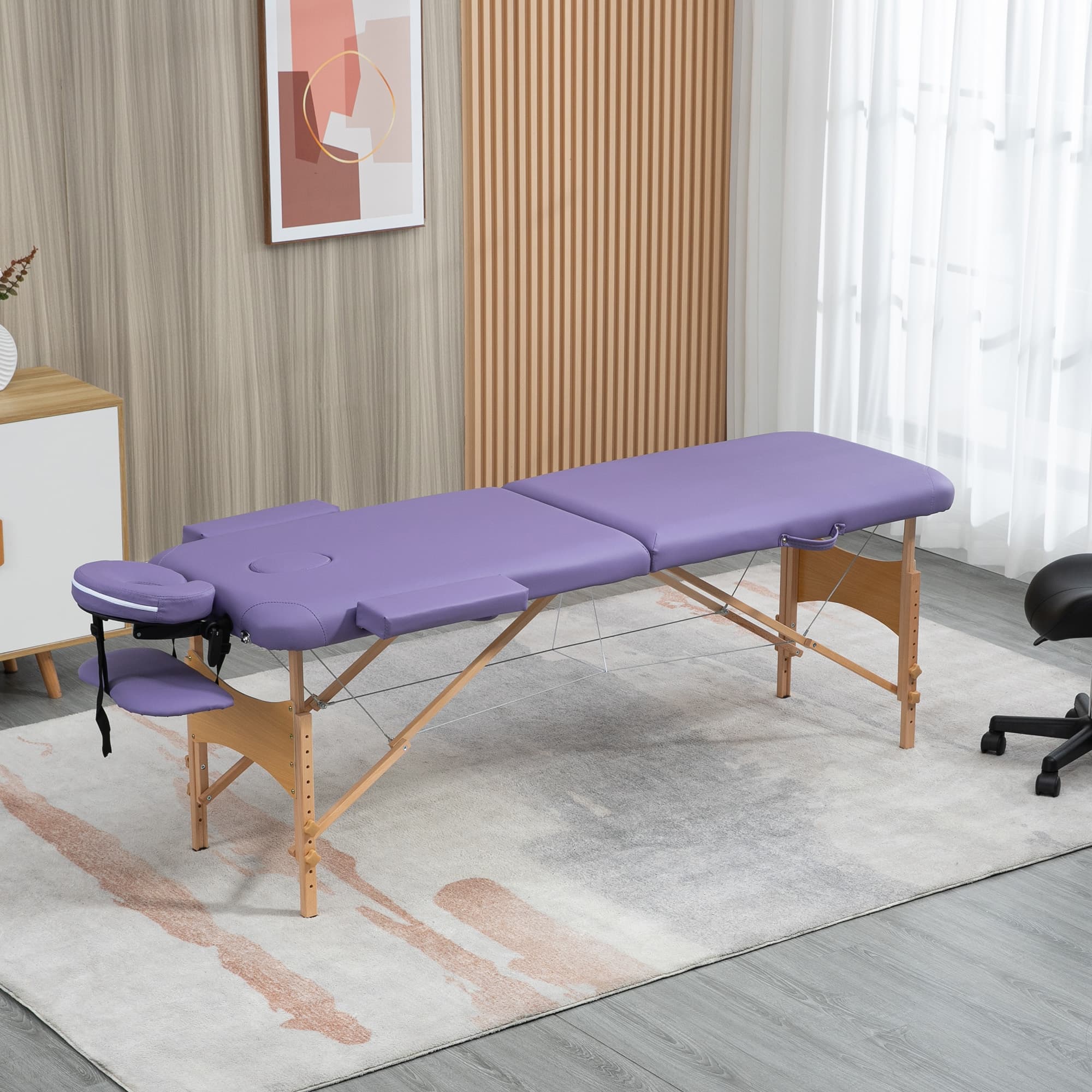 Premium Portable Purple Massage Bed for Effortless Treatments - image 2
