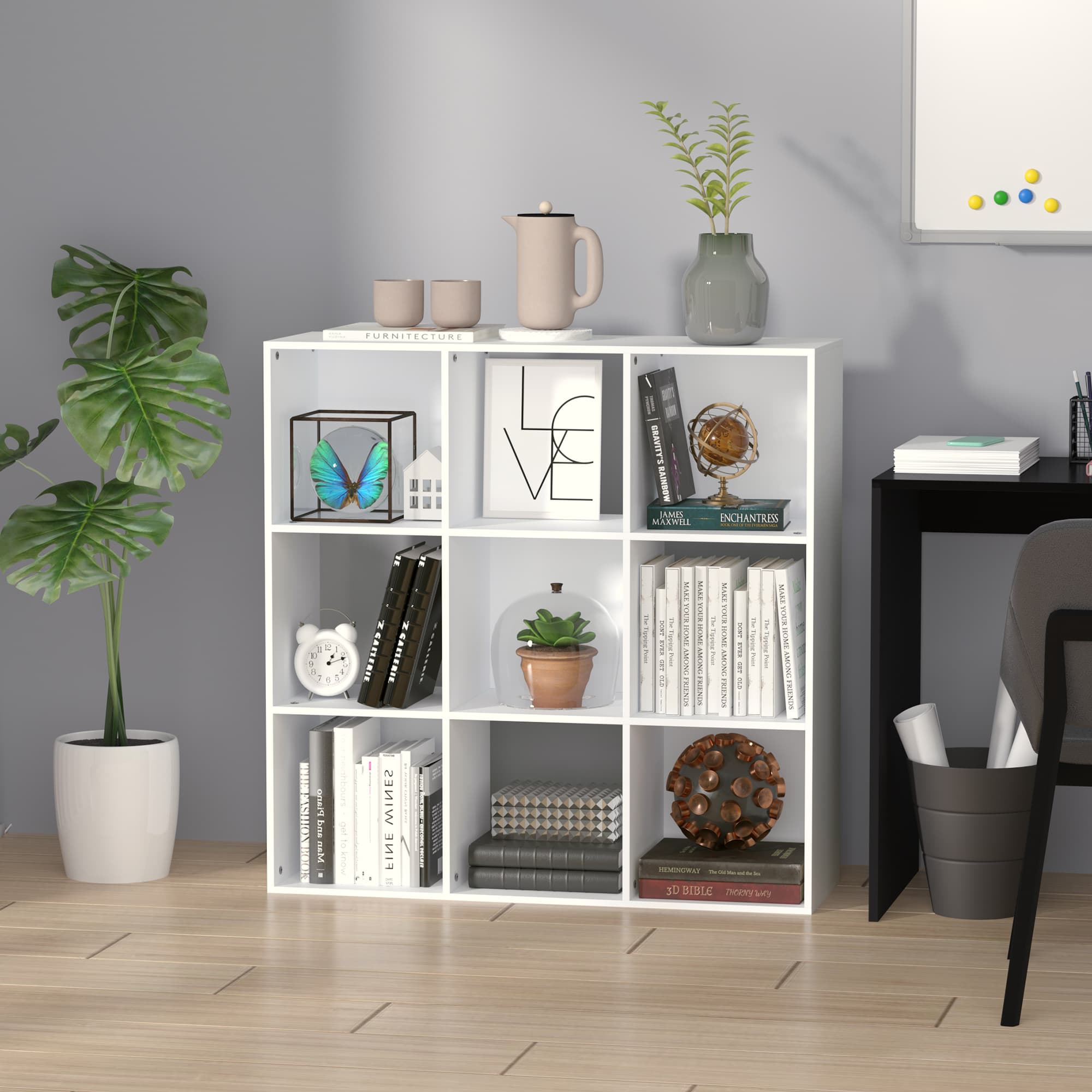 Transform Your Space with this White 9-Cube Storage Unit - image 1