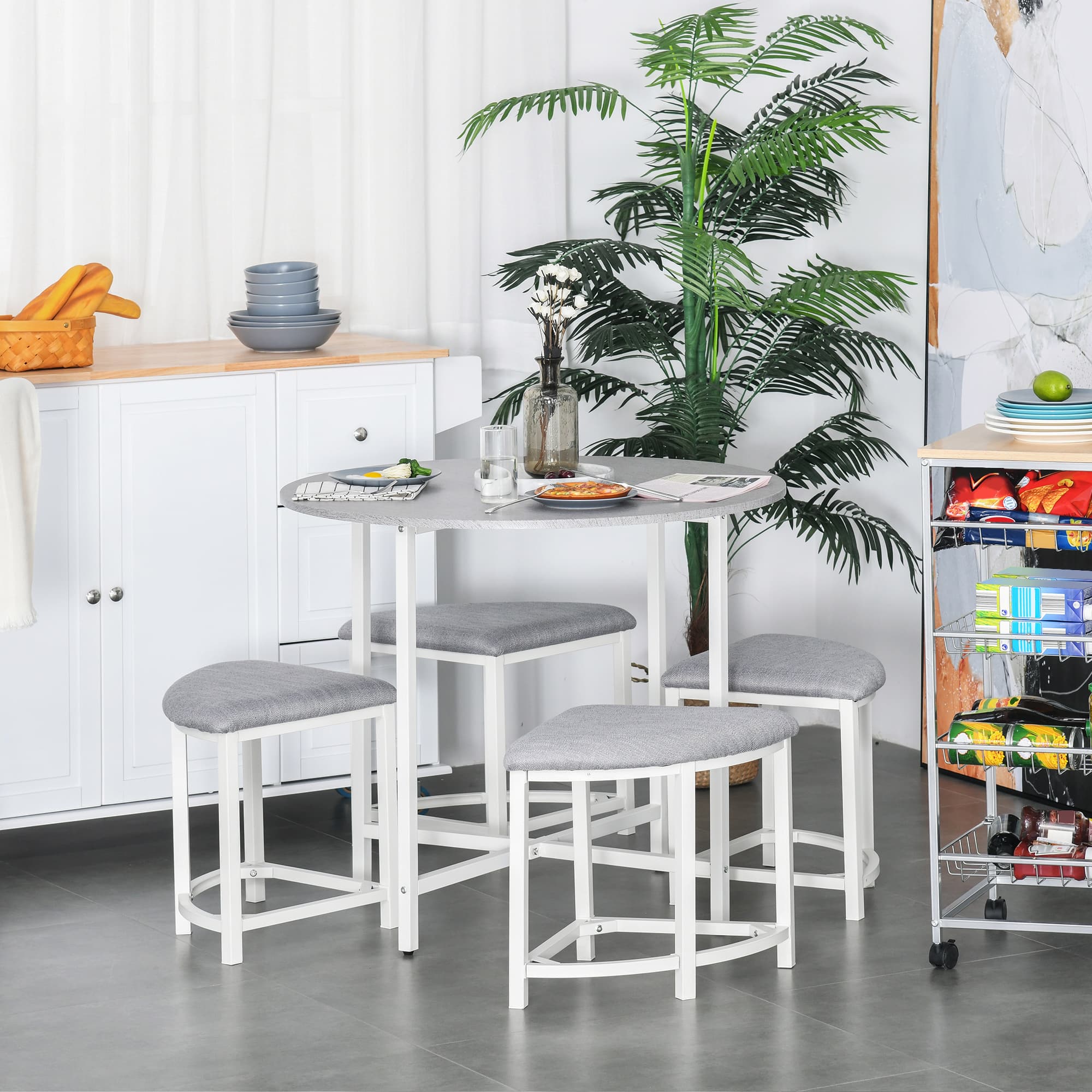 Transform Your Kitchen with this Space-Saving Round Dining Set - image 4