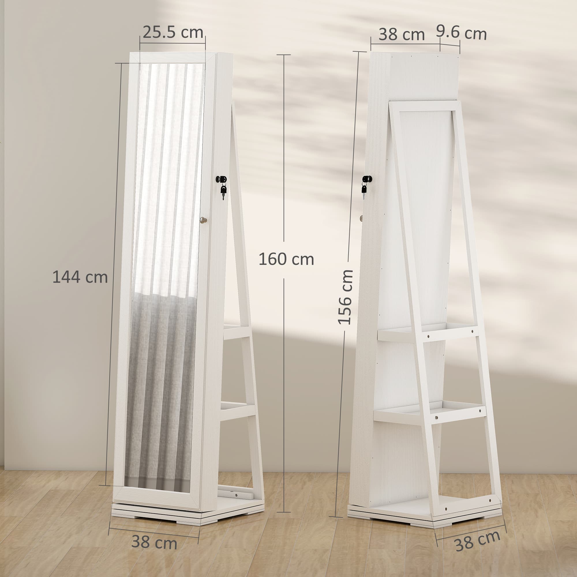 Transform Your Space with this 360° Swivel Jewellery Cabinet - image 5