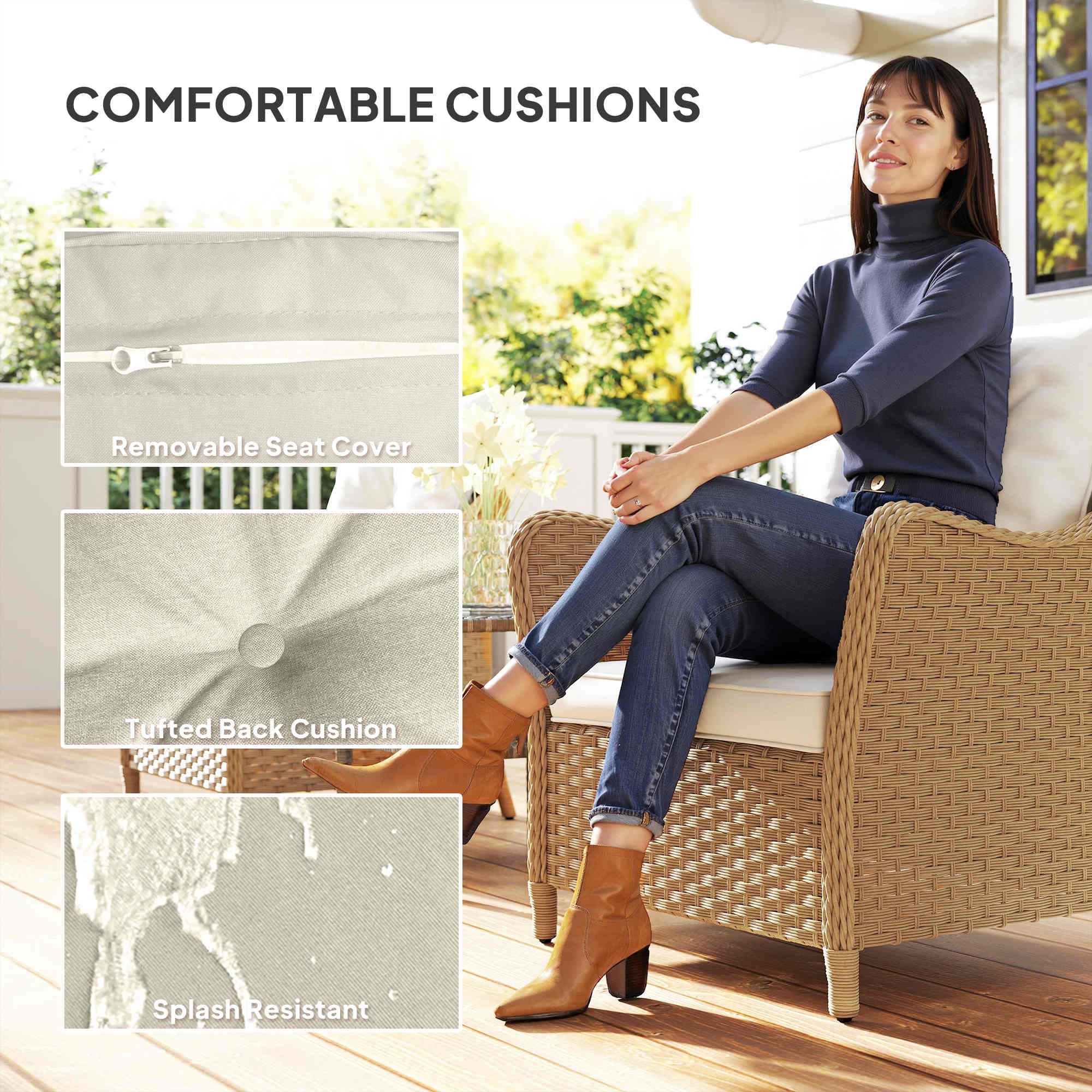Discover Effortless Comfort with Beige Rattan Garden Chairs - image 5