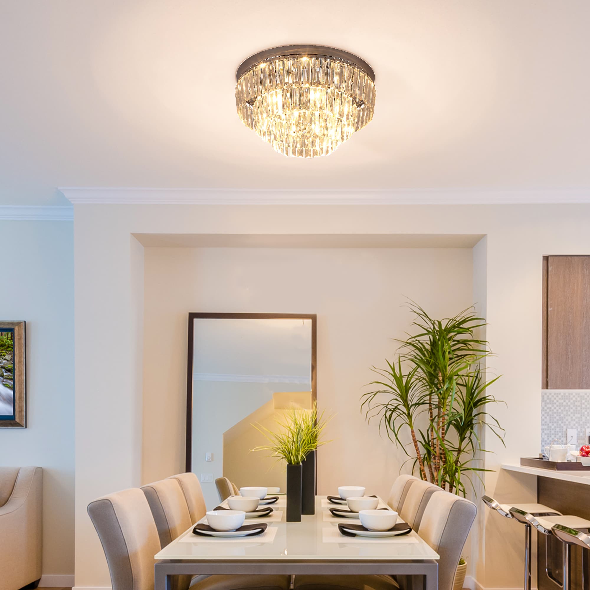 Transform Your Space with this Silver Crystallite Chandelier - image 3