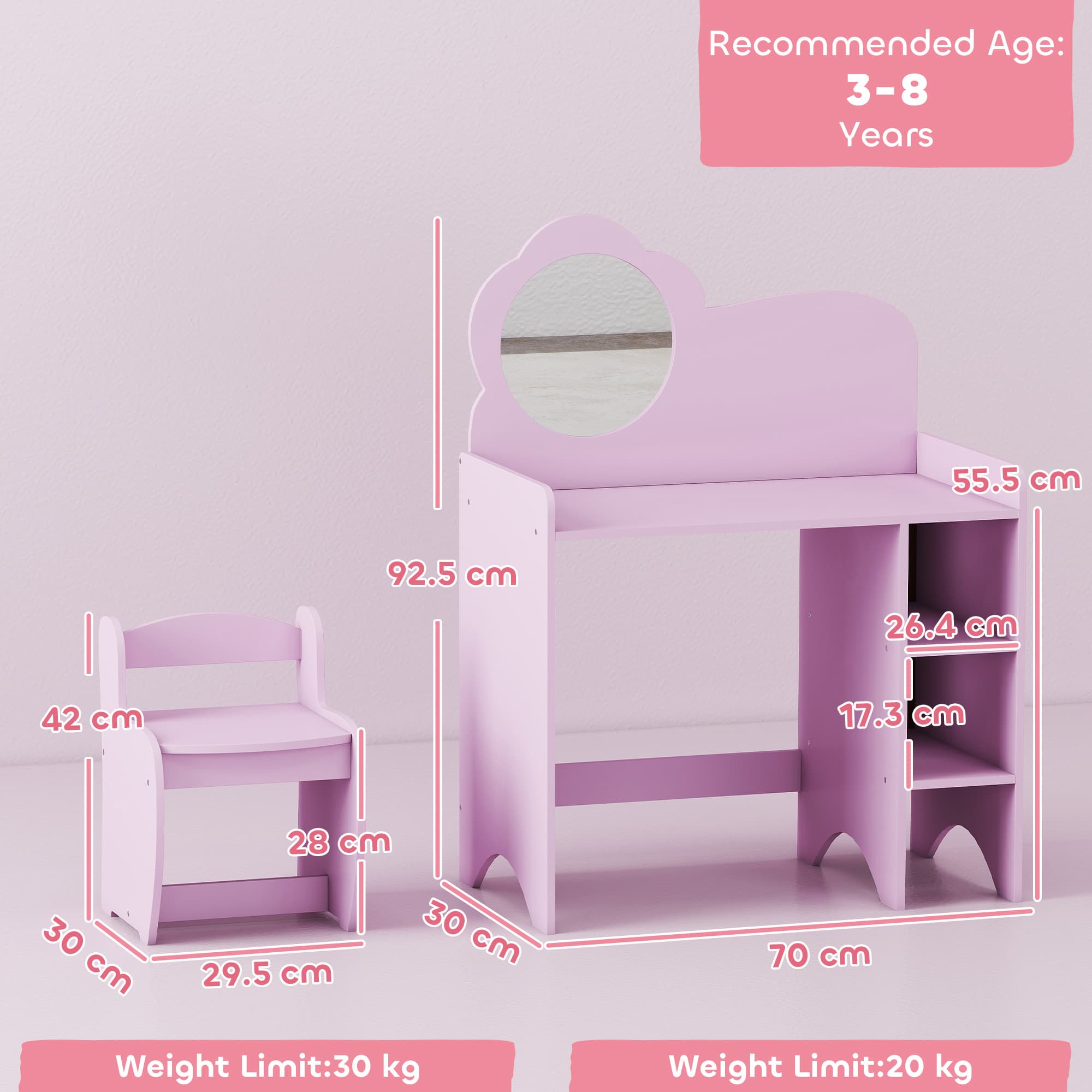 Transform Playtime with this Purple Kids Dressing Table Set - image 1