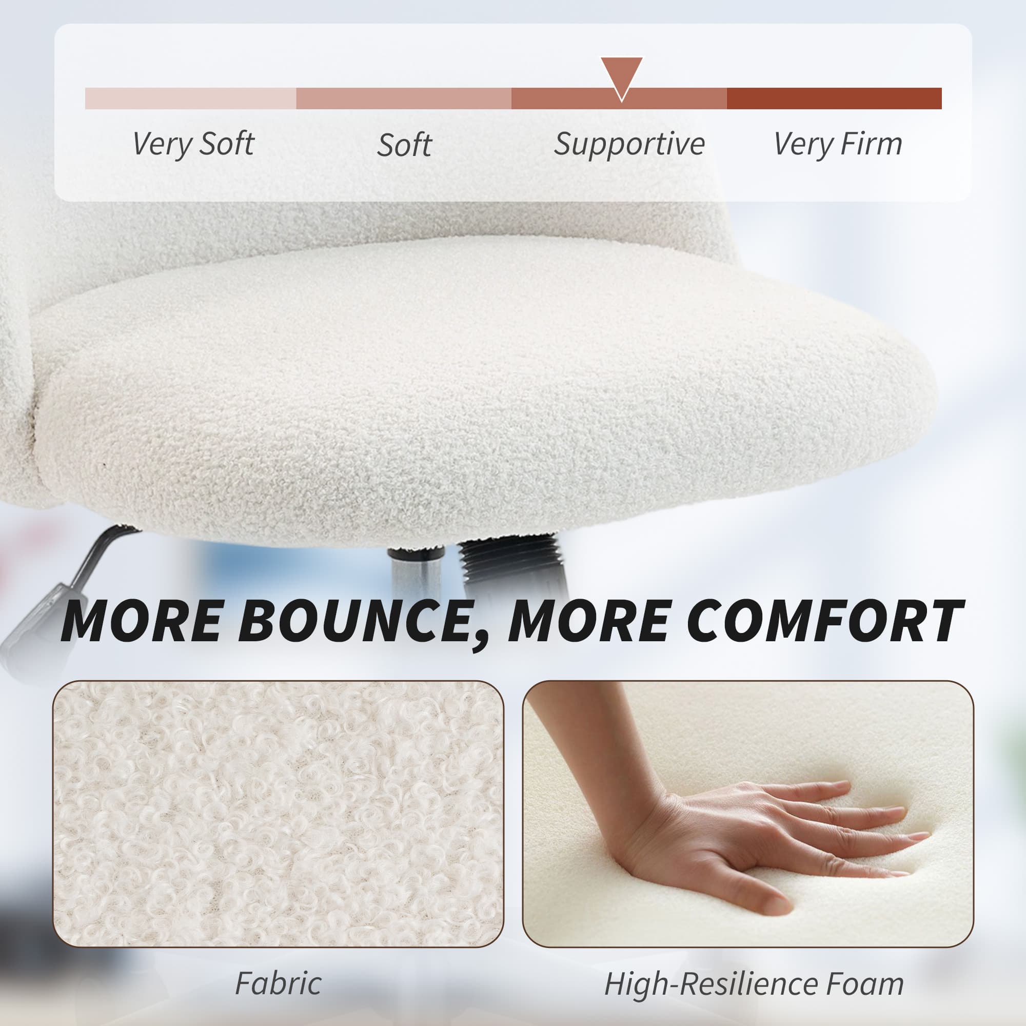 Transform Your Workspace with this Premium Teddy Fleece Office Chair - image 4