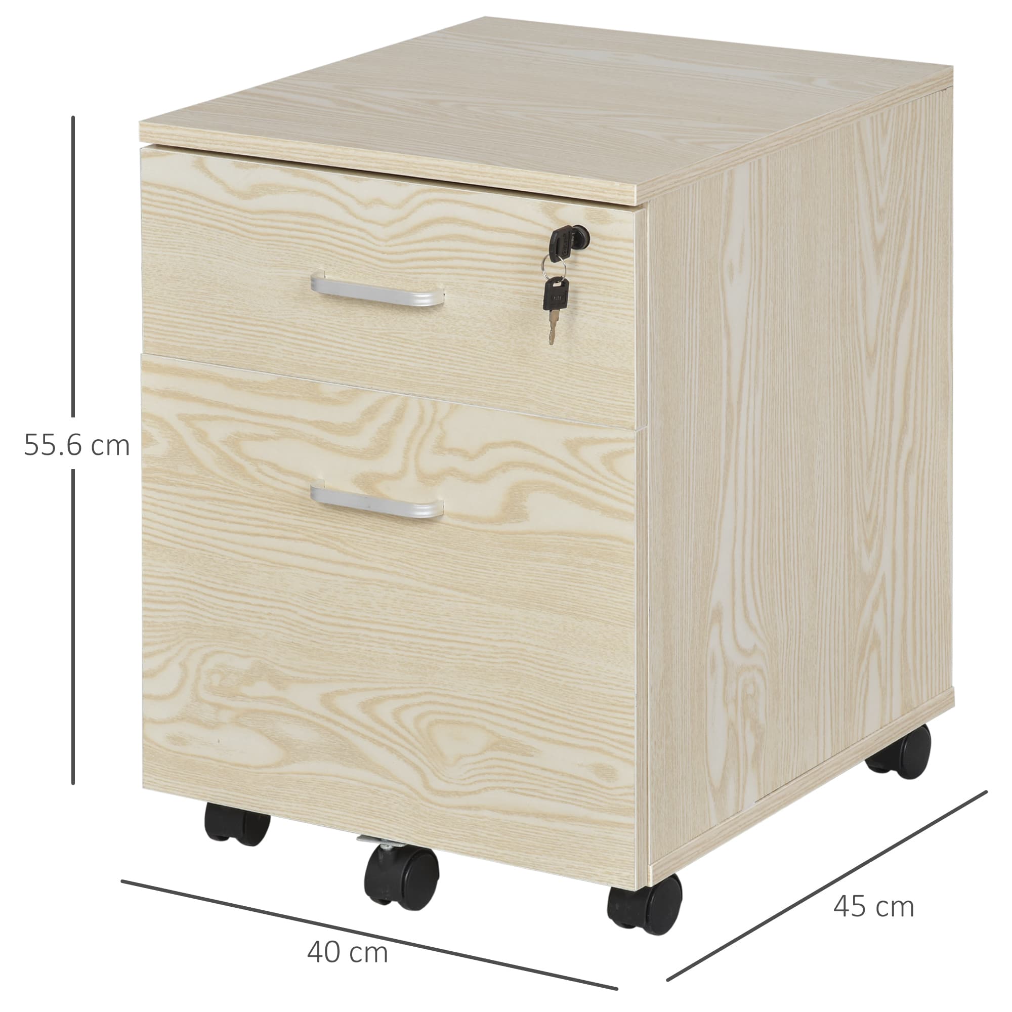 Secure Your Workspace with the Vinsetto Oak Filing Cabinet - image 5