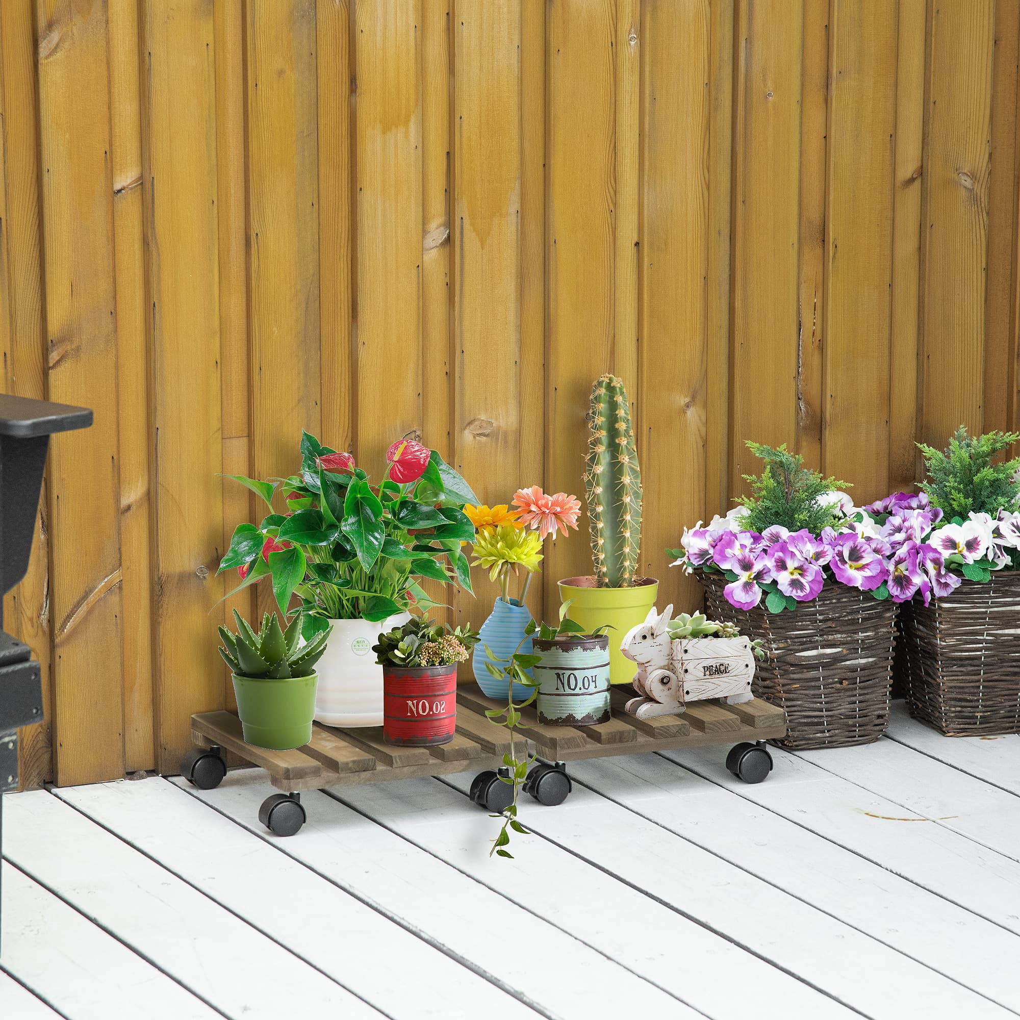Move Heavy Pots Easily with These Wooden Plant Caddies - image 8