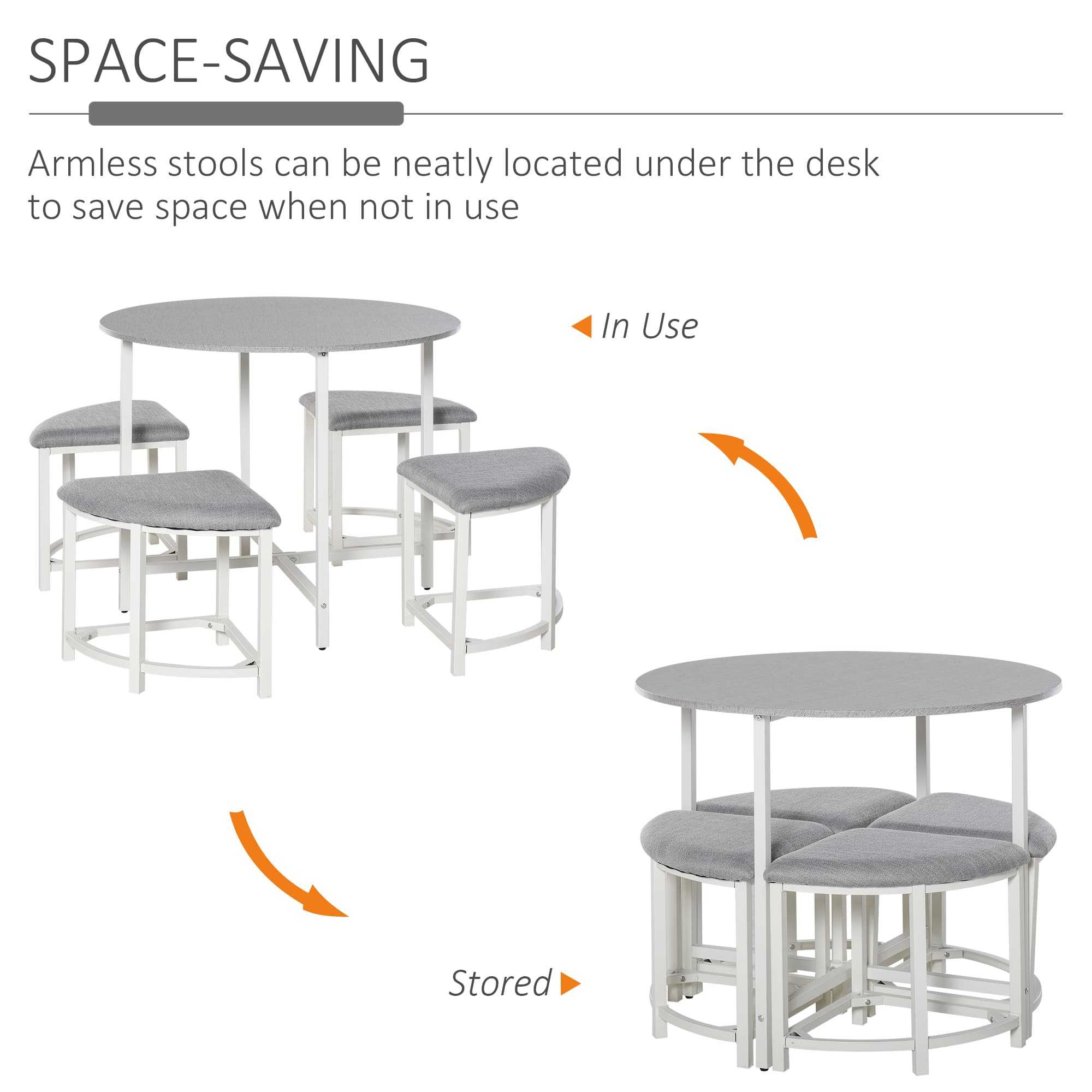 Transform Your Kitchen with this Space-Saving Round Dining Set - image 5