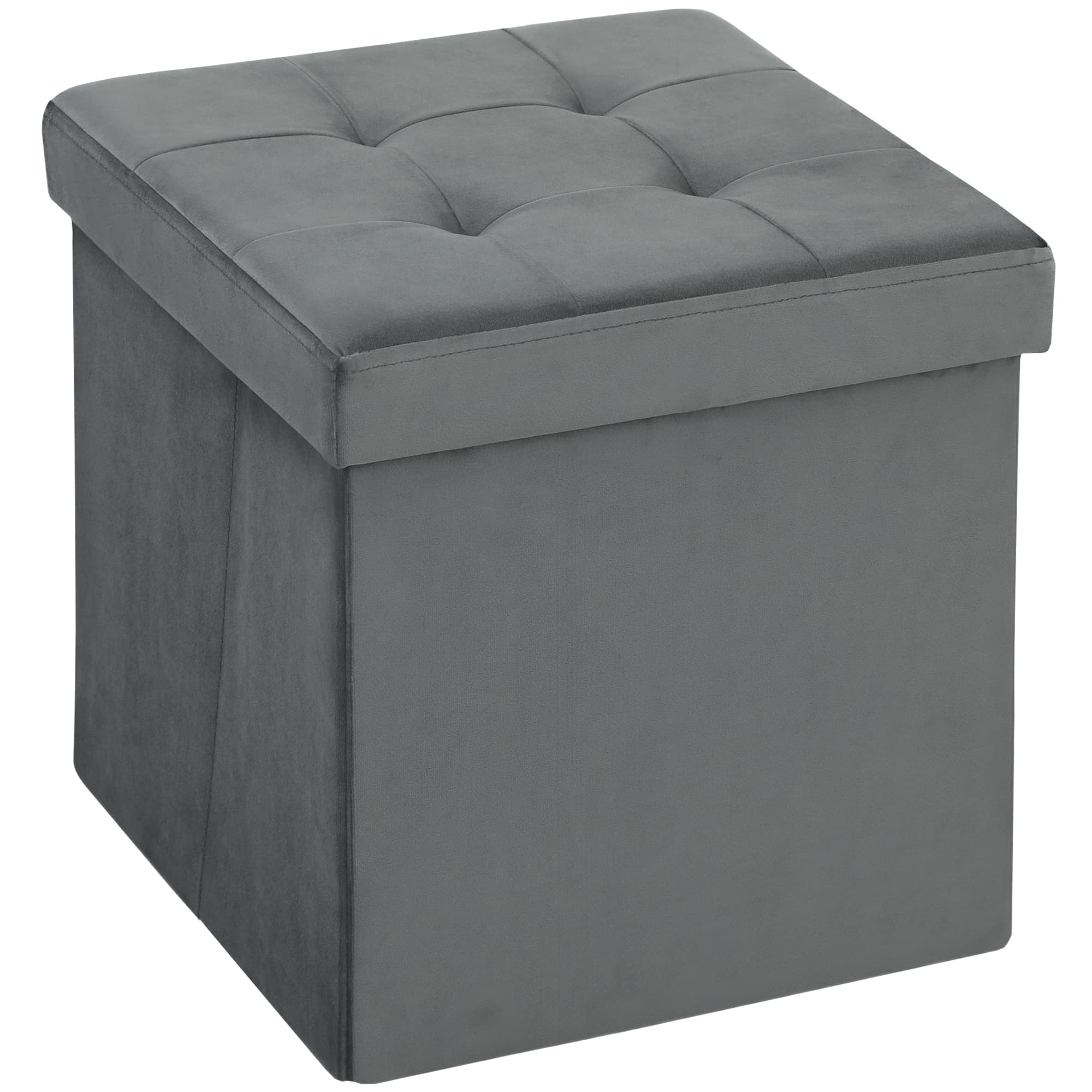 Grey Storage Ottoman for Seating, Feet and Clutter - image 10