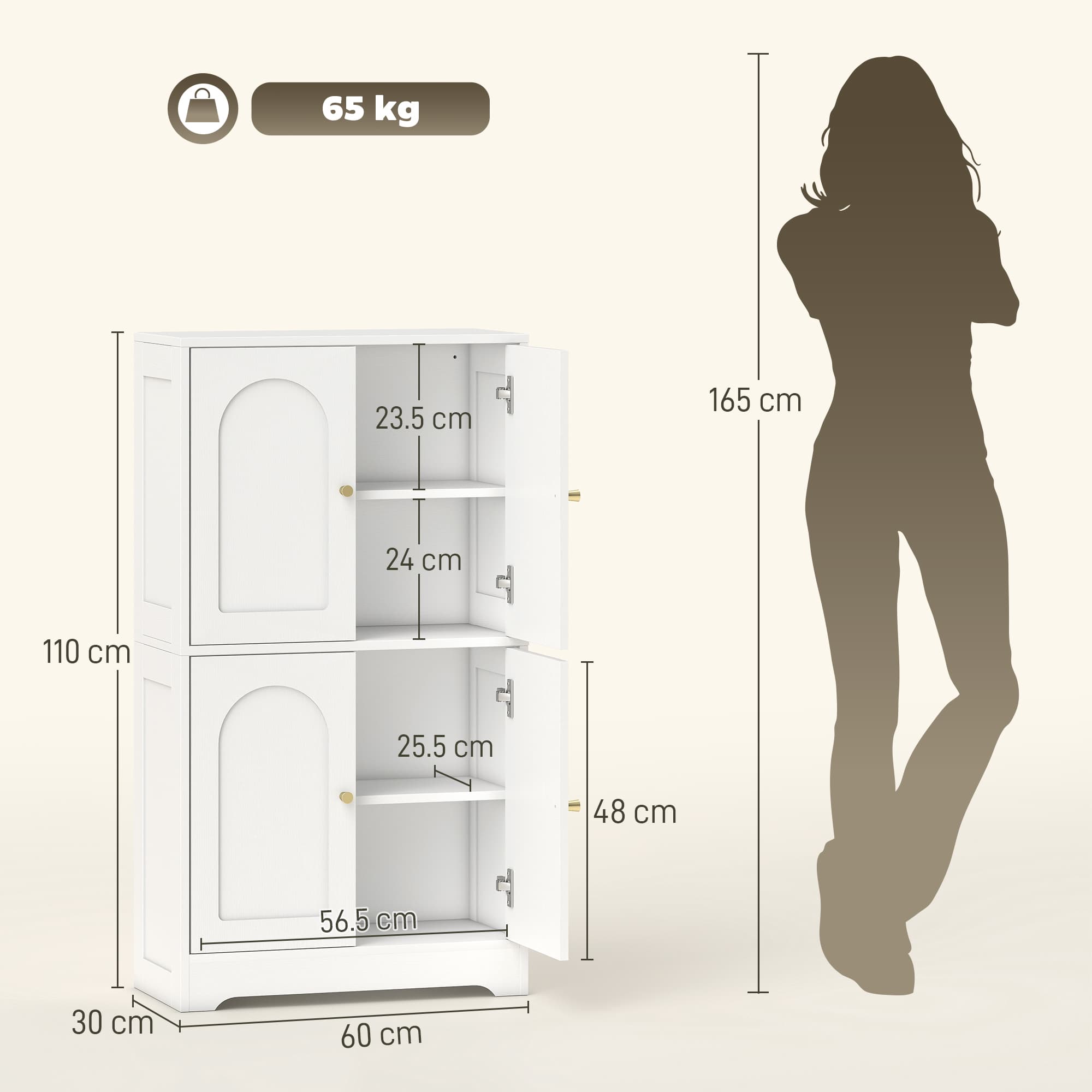 Transform Your Space With This Elegant 4-Door Storage Cabinet - image 5