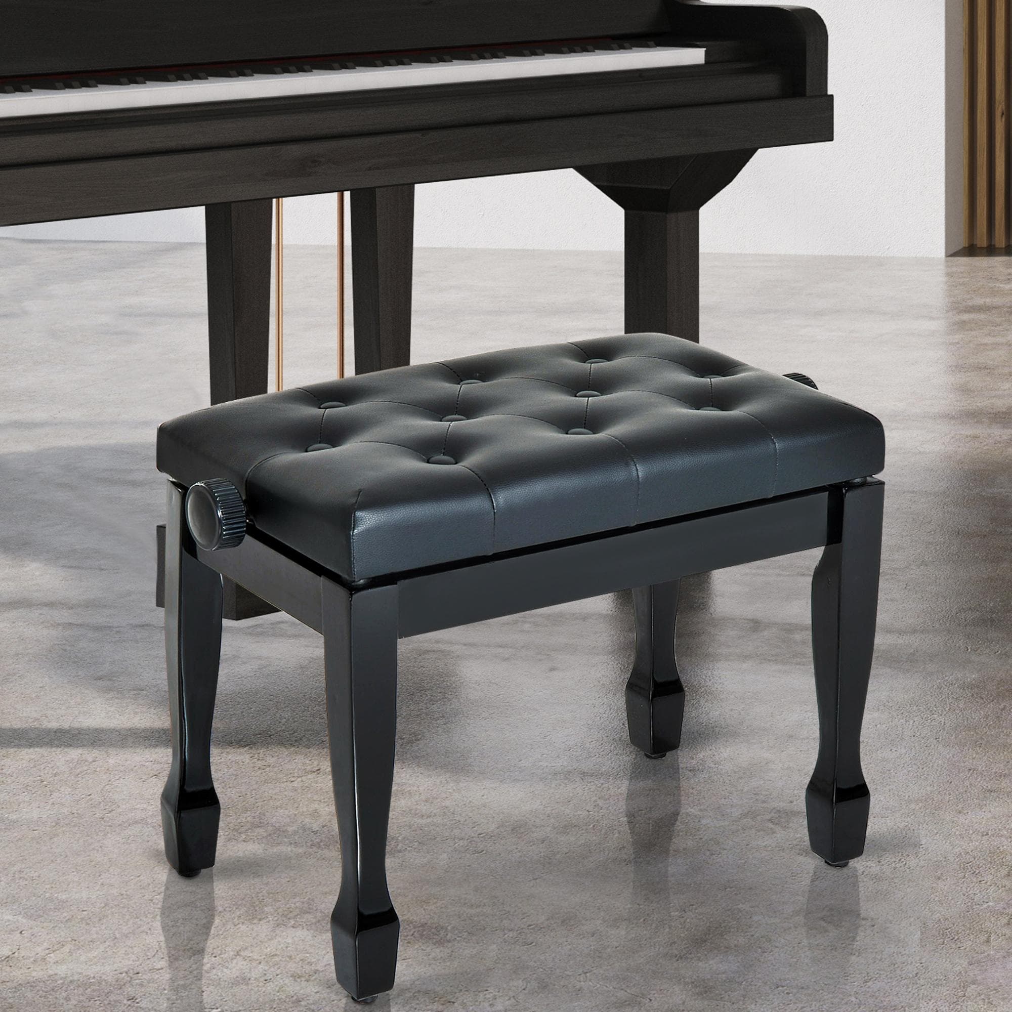 Height Adjustable Tufted Piano Stool & Dressing Bench - image 3