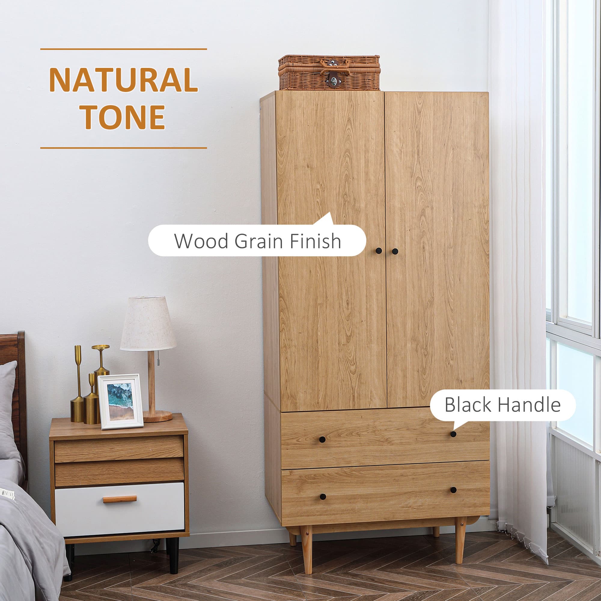 Transform Your Bedroom Storage with this Natural Wood Wardrobe - image 1