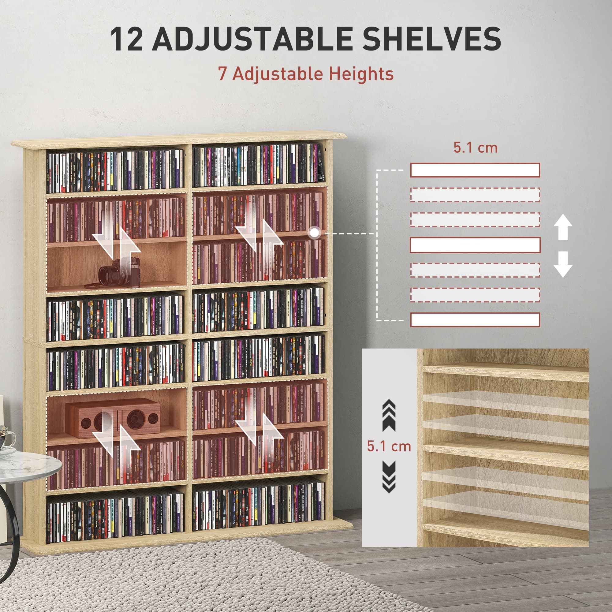Transform Your Space with this 16-Compartment Media Shelf - image 3