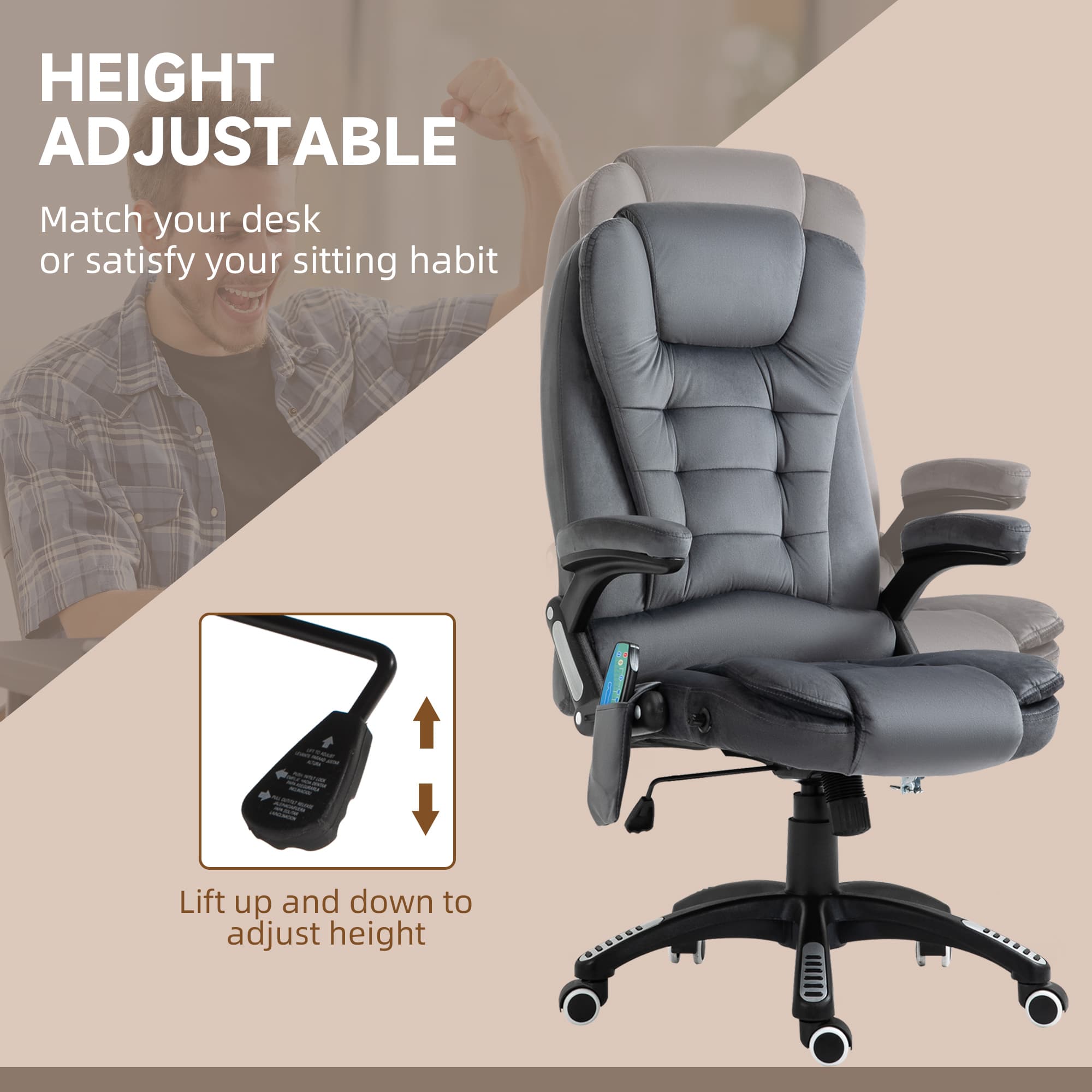 Transform Your Workday with this Heated Massage Office Chair - image 3