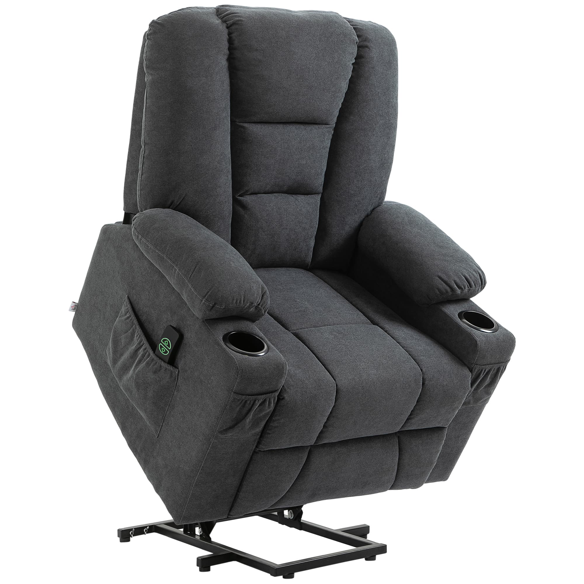 Transform Your Comfort with this Oversized Riser Recliner - Charcoal grey