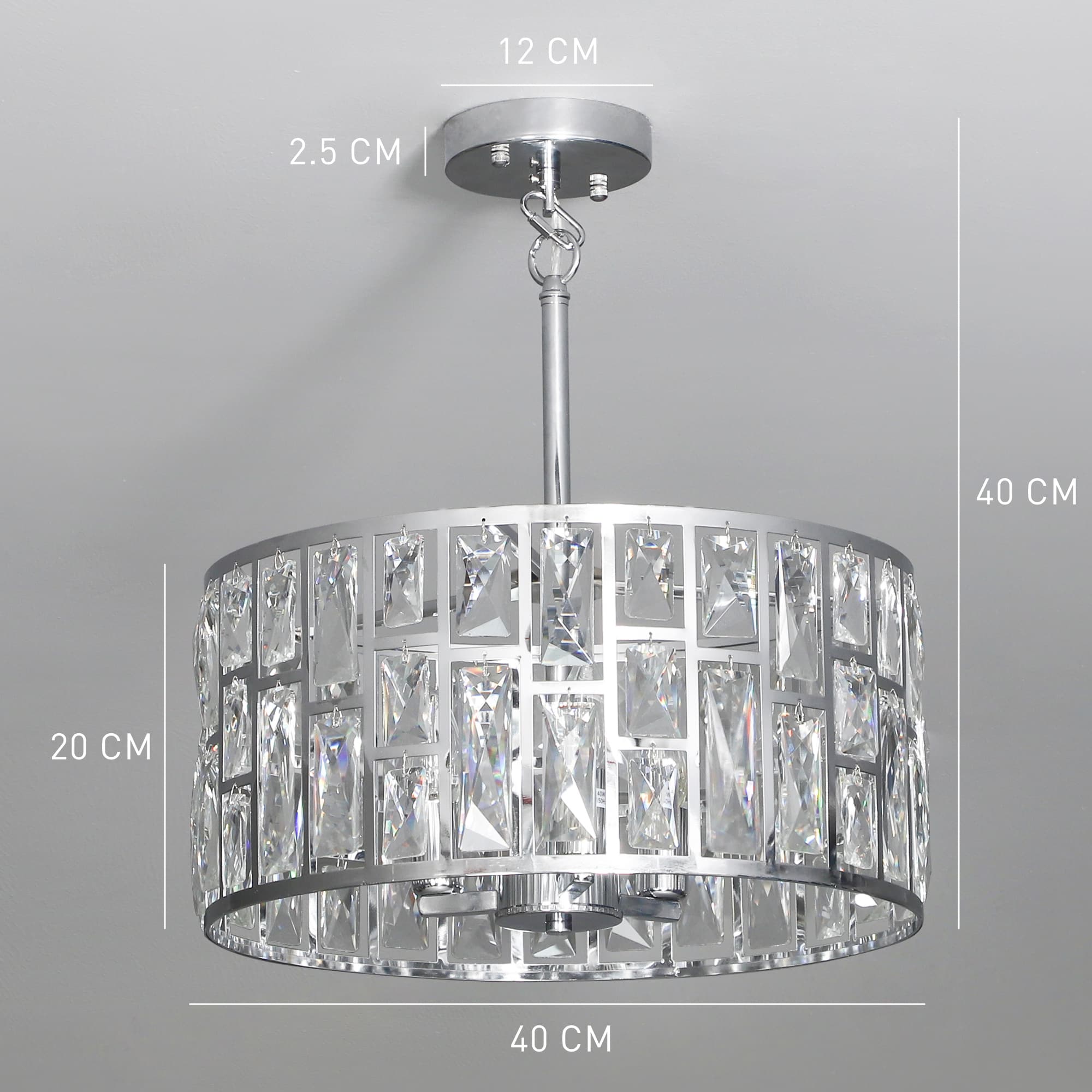 Transform Your Home with this Silver-Tone Glass Chandelier - image 5