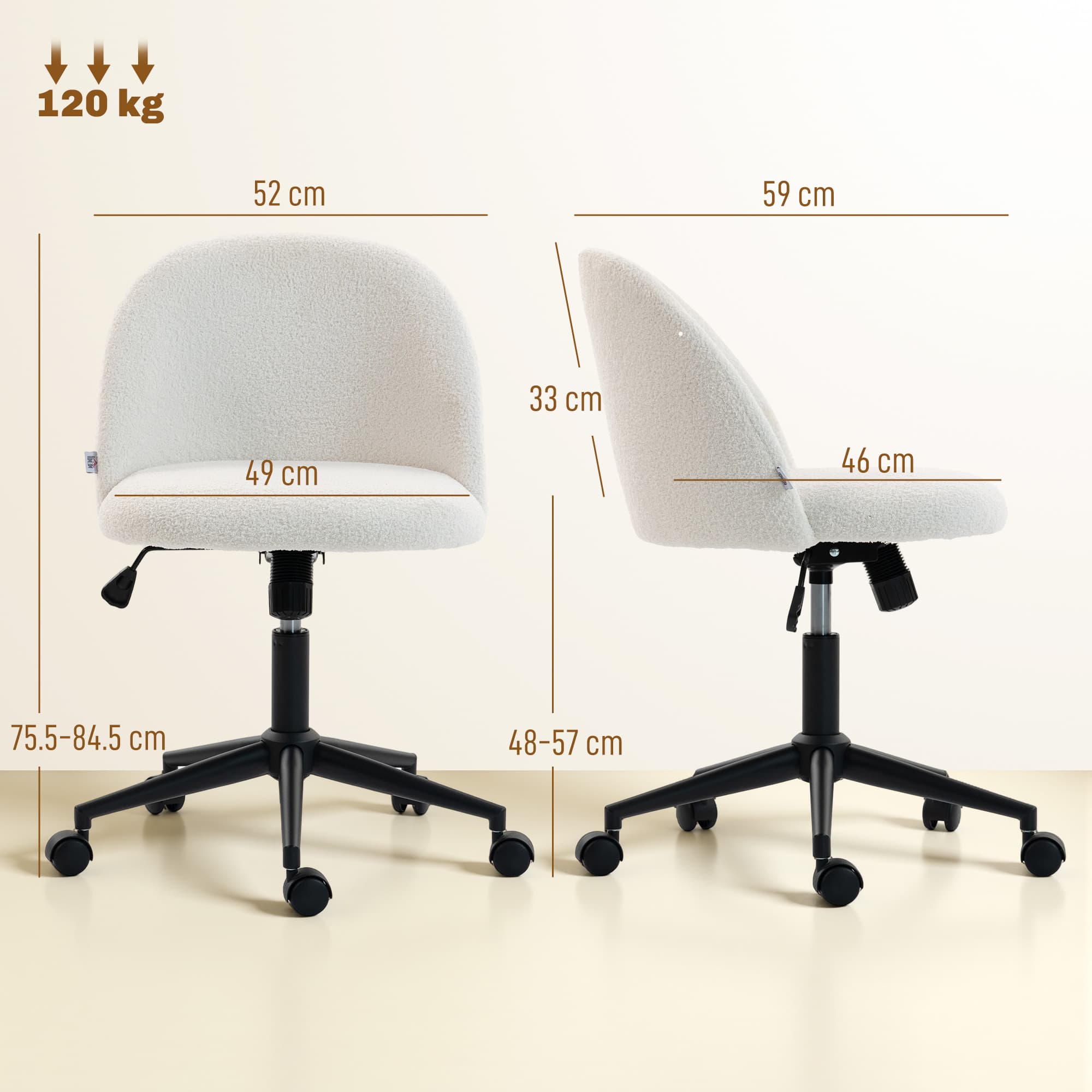 Transform Your Workspace with this Premium Teddy Fleece Office Chair - image 1