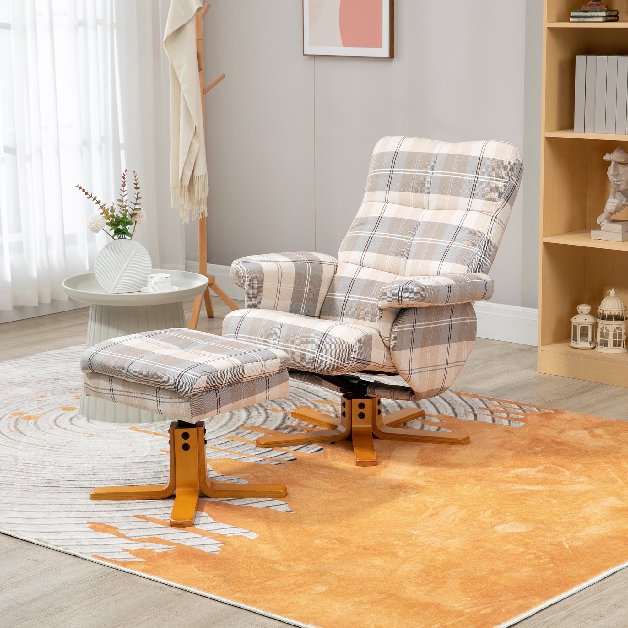 Transform Your Comfort: Swivel Recliner Chair & Storage Footstool - image 2