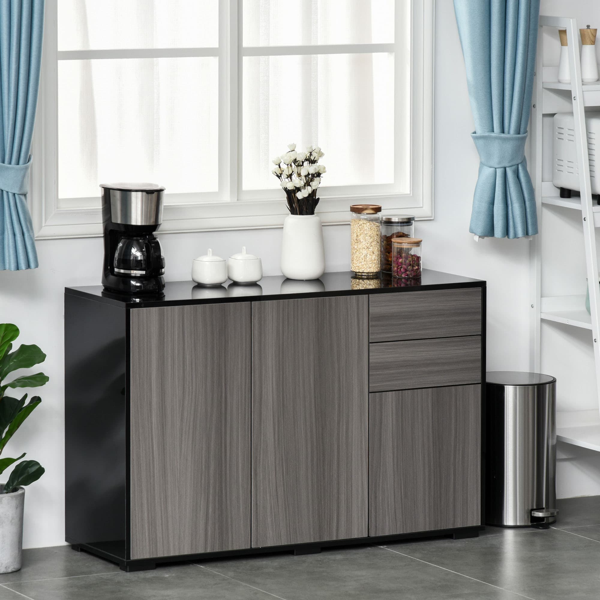 Transform Your Space with this High Gloss Push-Open Sideboard - image 5