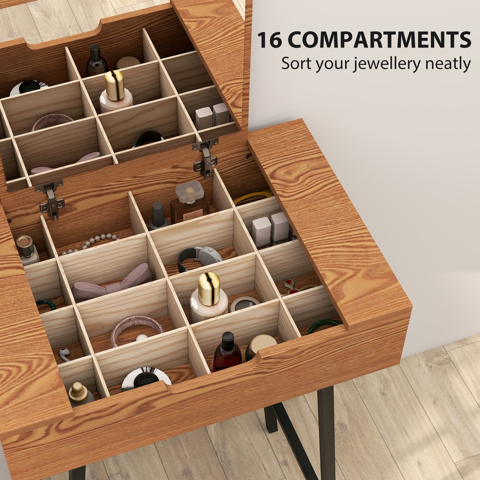 Transform Your Space with this Industrial Flip-Top Vanity Desk - image 1
