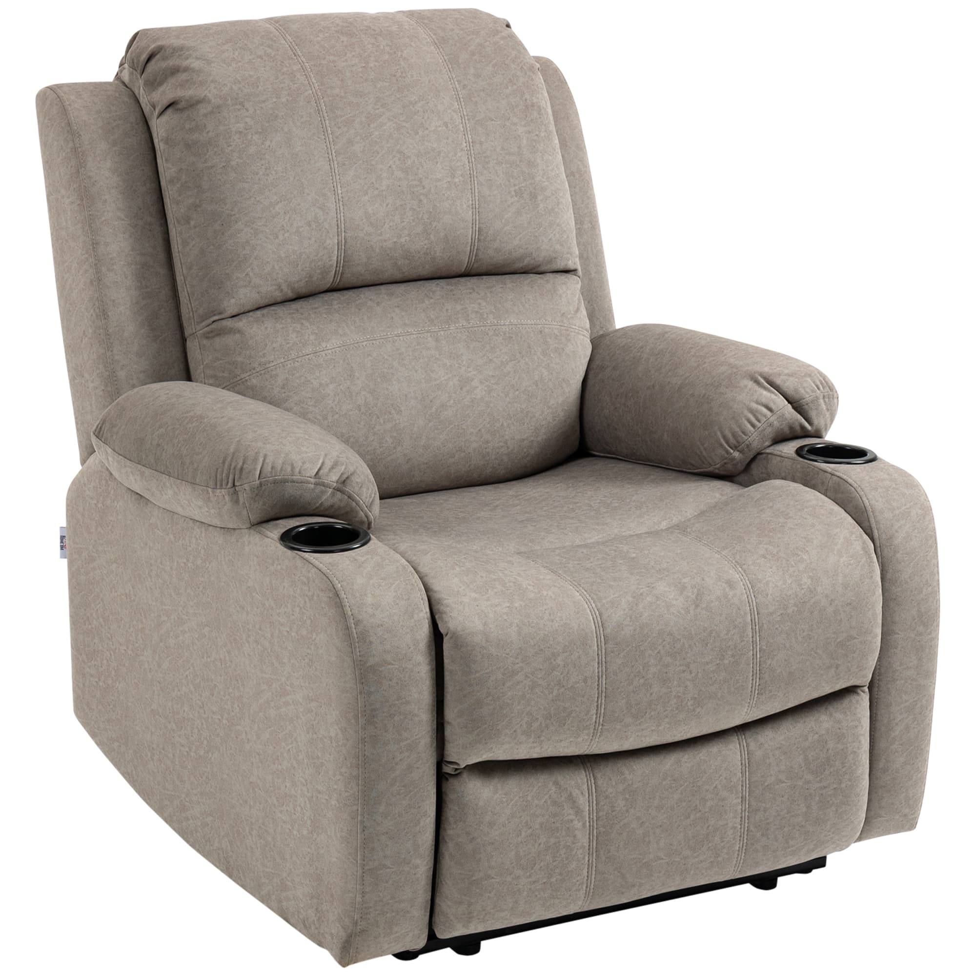 Effortless Comfort: Brown Microfibre Reclining Armchair