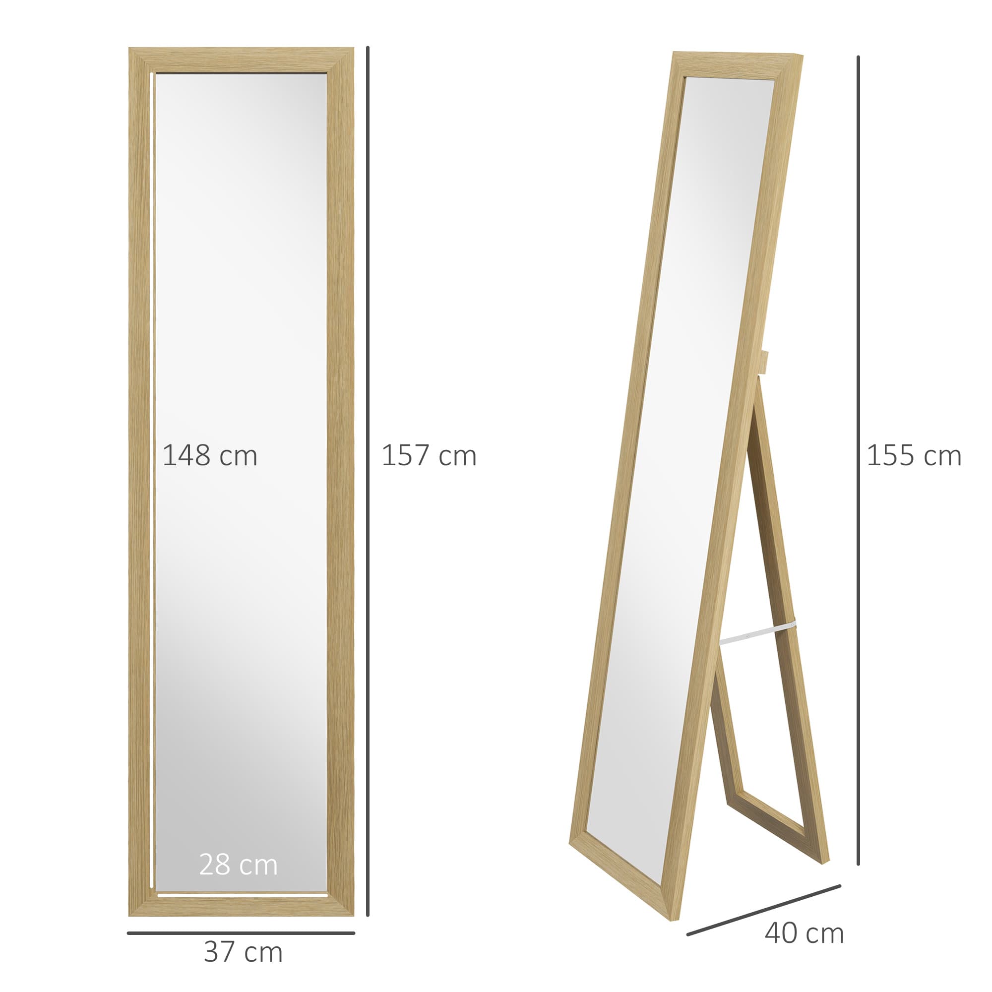 Natural Full Length Mirror for Bedroom and Hallway - image 8