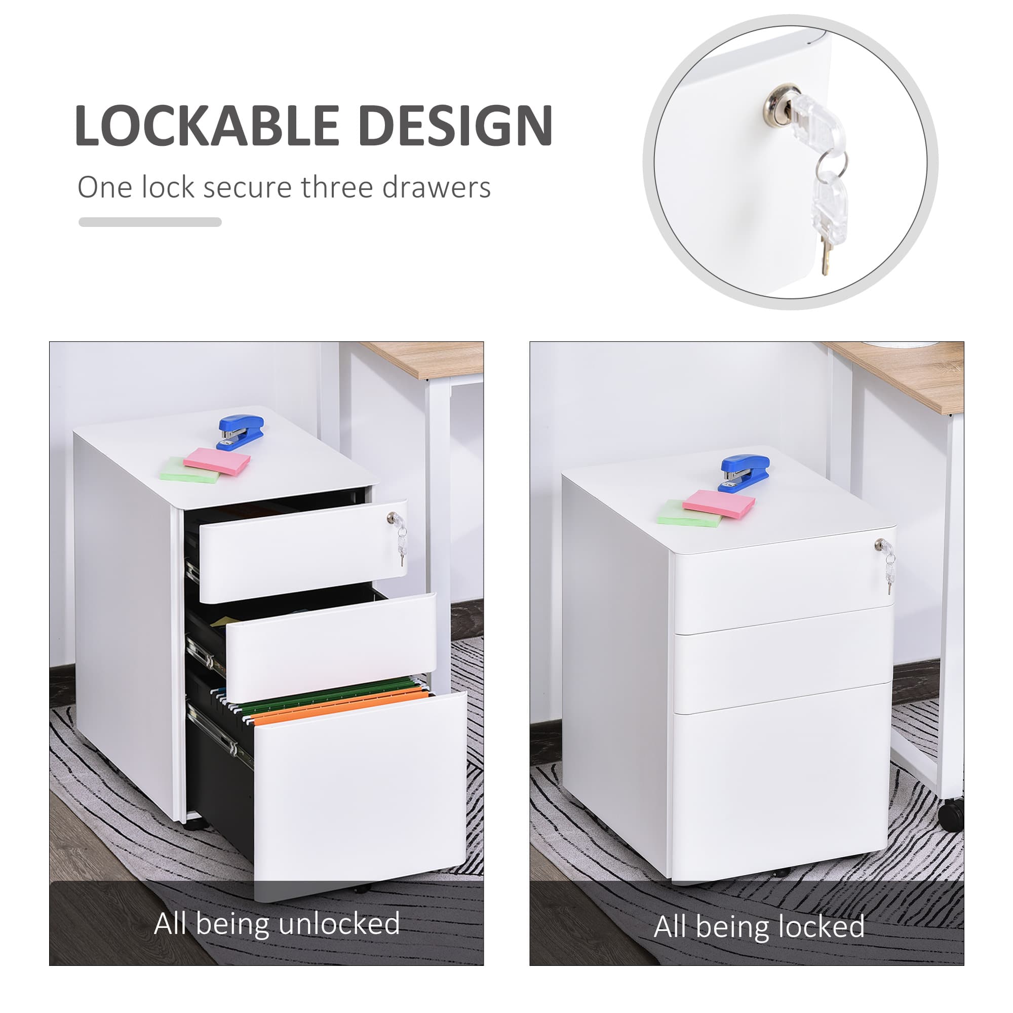 Transform Your Office with this Secure 3-Drawer Filing Cabinet - image 3