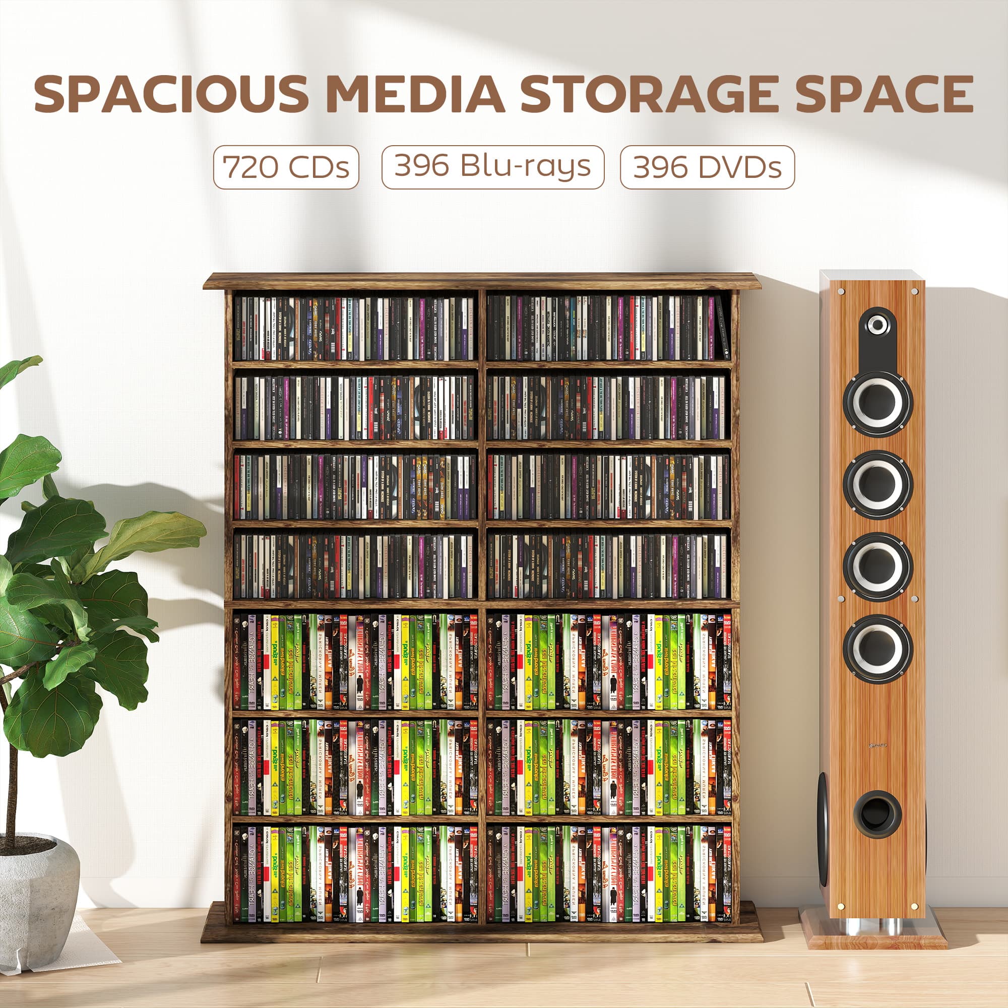 Organise Effortlessly with the 16-Compartment Media Shelf - image 5