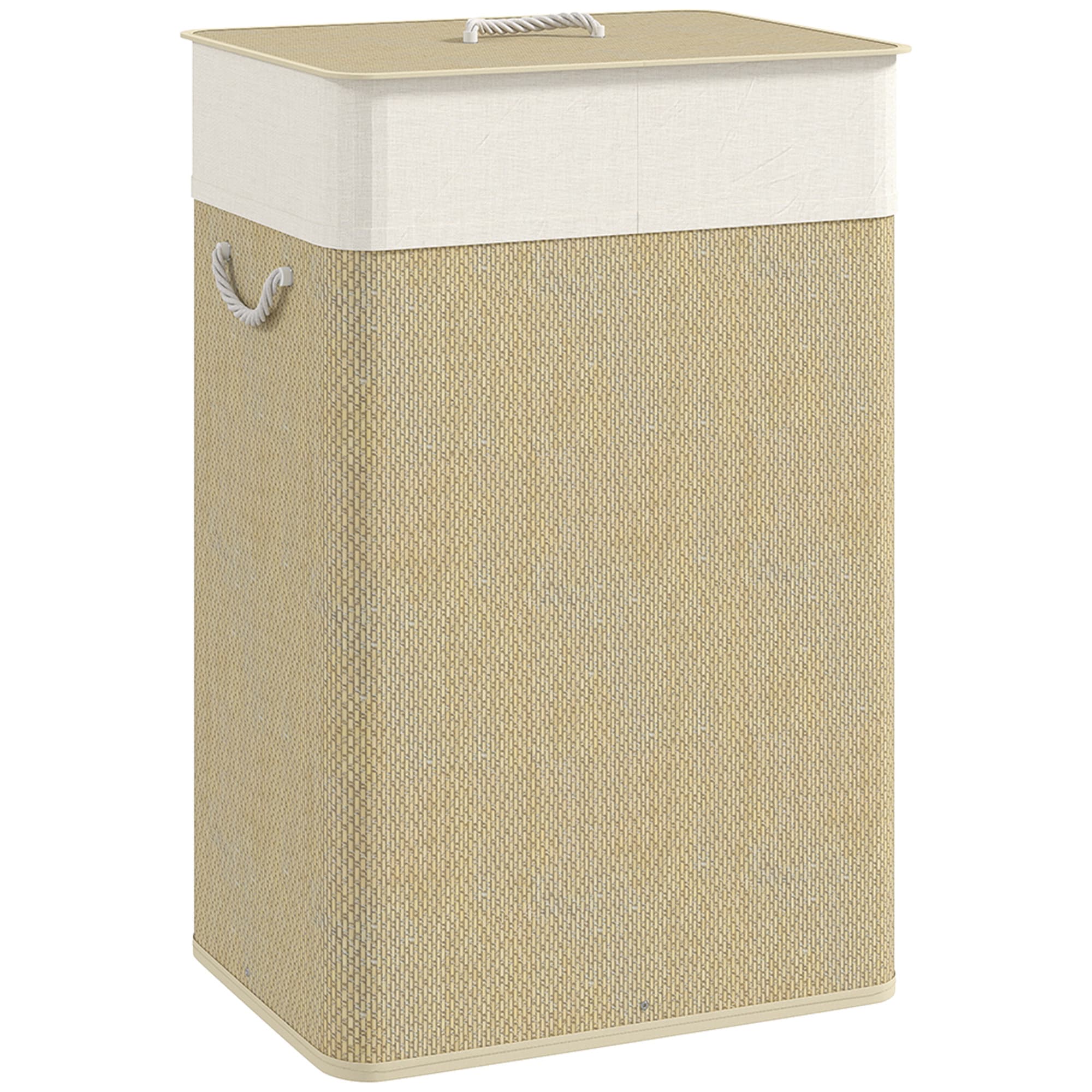 Bamboo Laundry Basket with Lid for Tidy Bedrooms